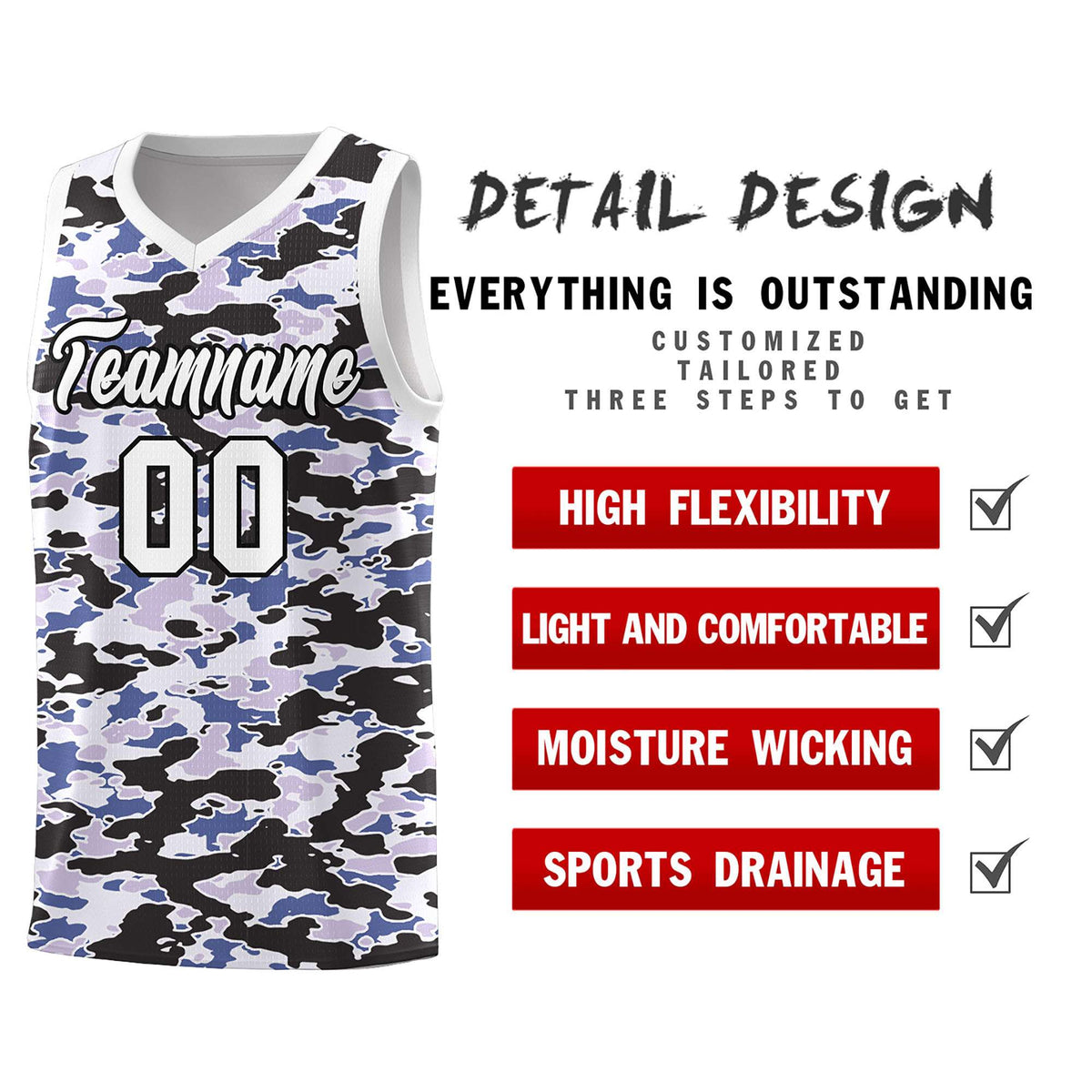 Custom Personalized Camo Kits Sports Uniform Basketball Jersey|KXKSHOP