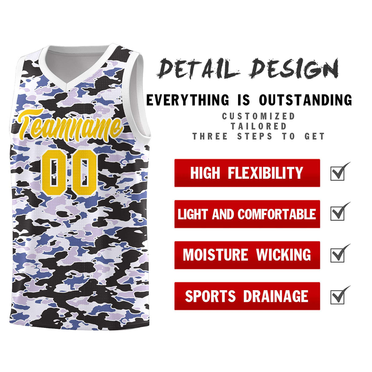 Custom Personalized Camo Kits Sports Uniform Basketball Jersey|KXKSHOP