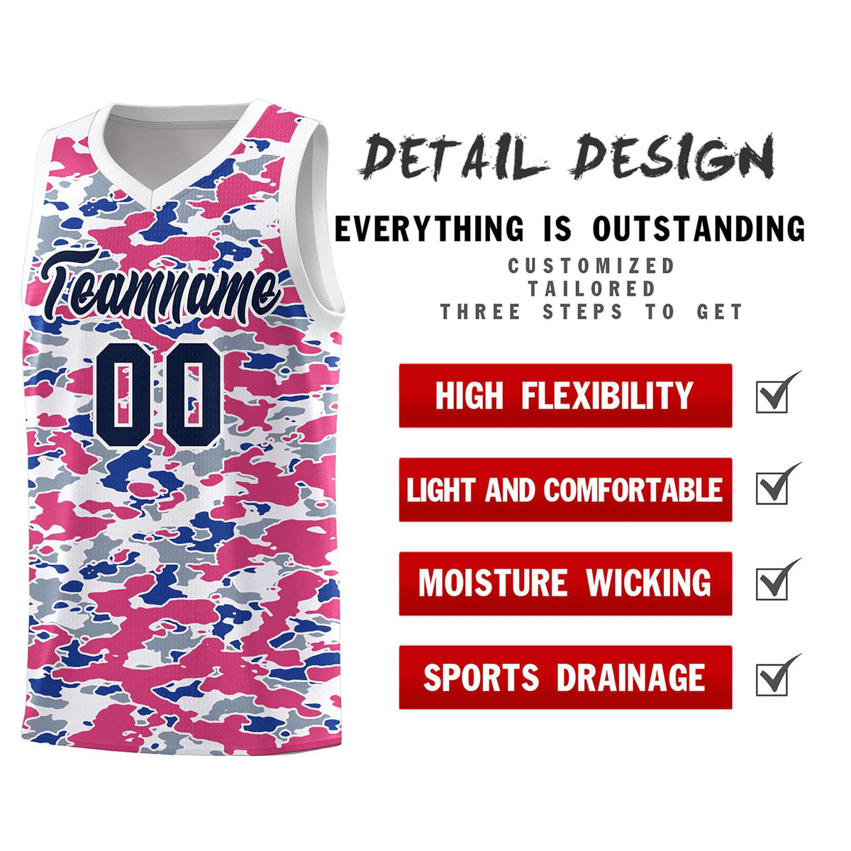 Custom Personalized Camo Kits Sports Uniform Basketball Jersey|KXKSHOP