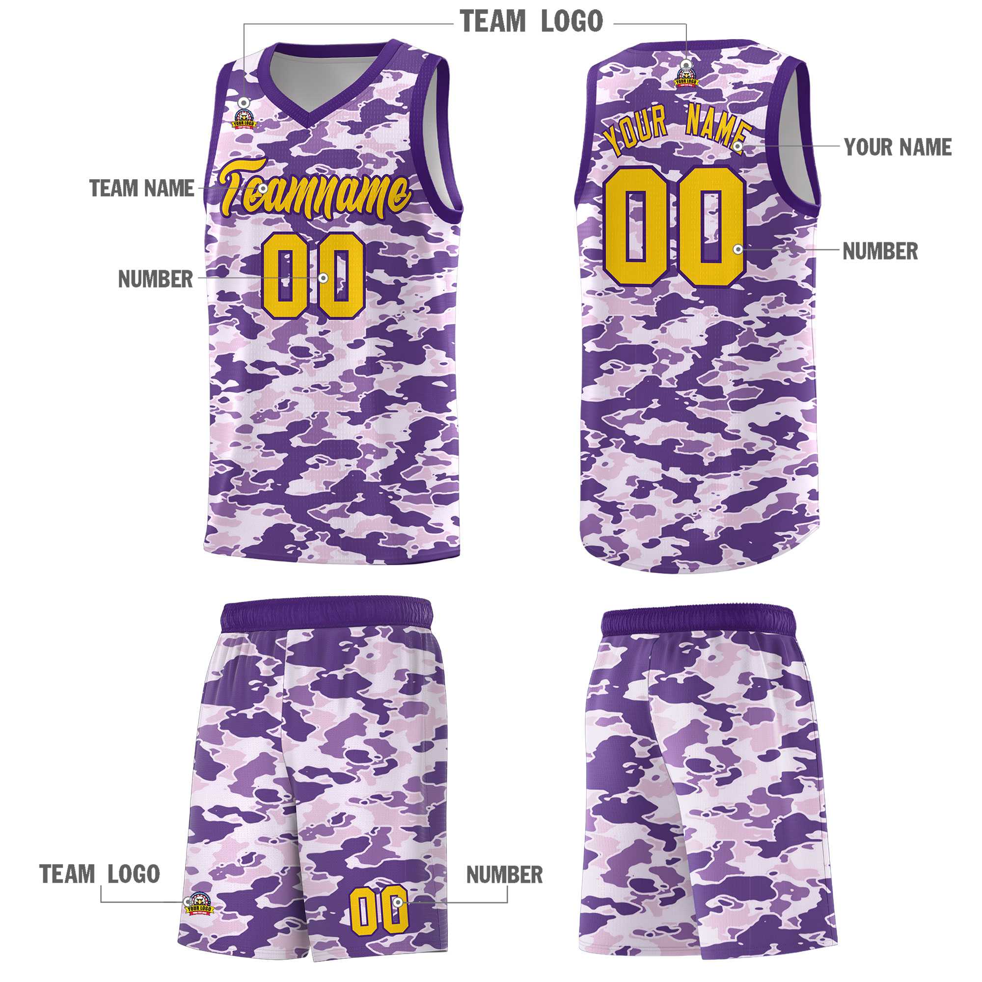 Custom Personalized Camo Kits Sports Uniform Basketball Jersey|KXKSHOP