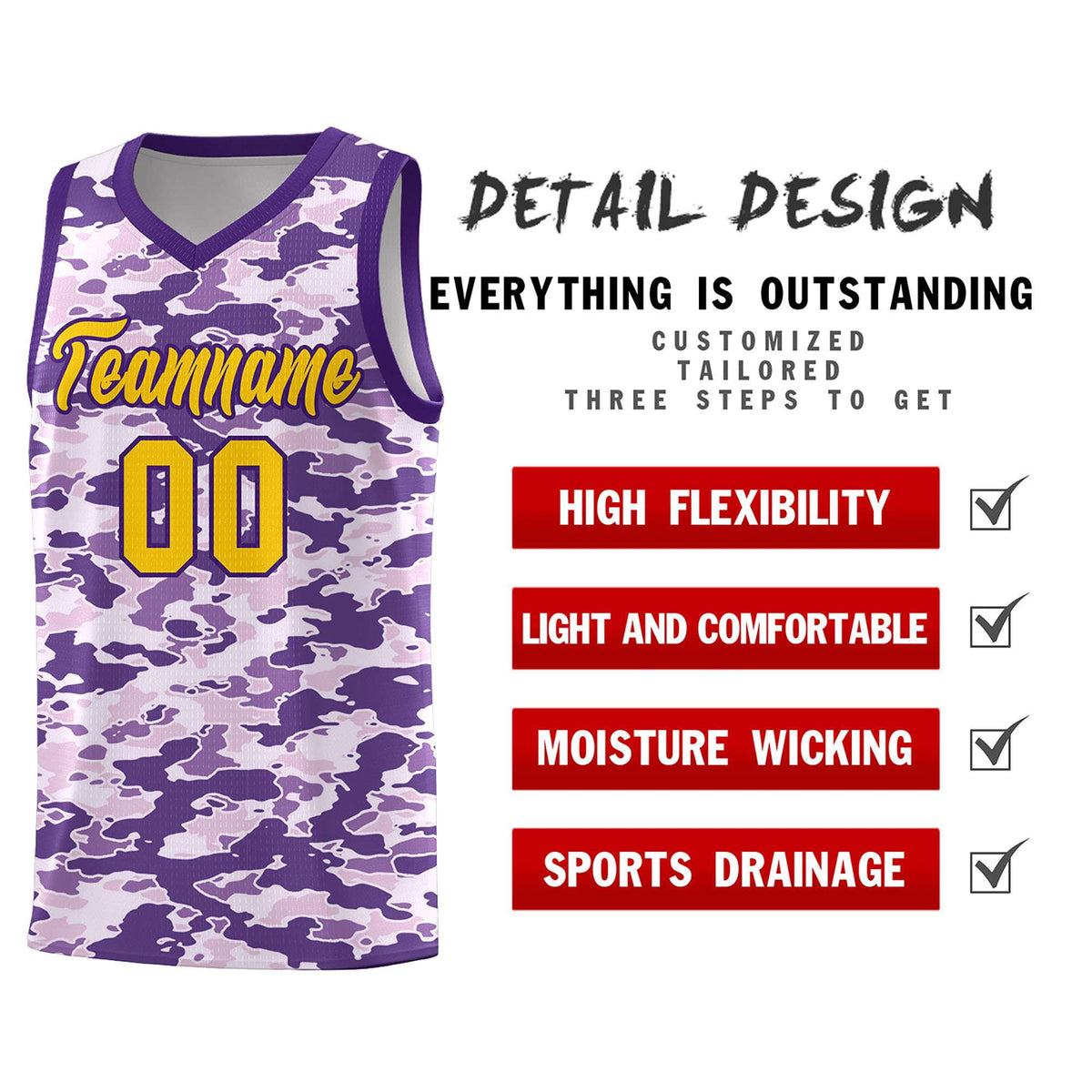 Custom Personalized Camo Kits Sports Uniform Basketball Jersey|KXKSHOP