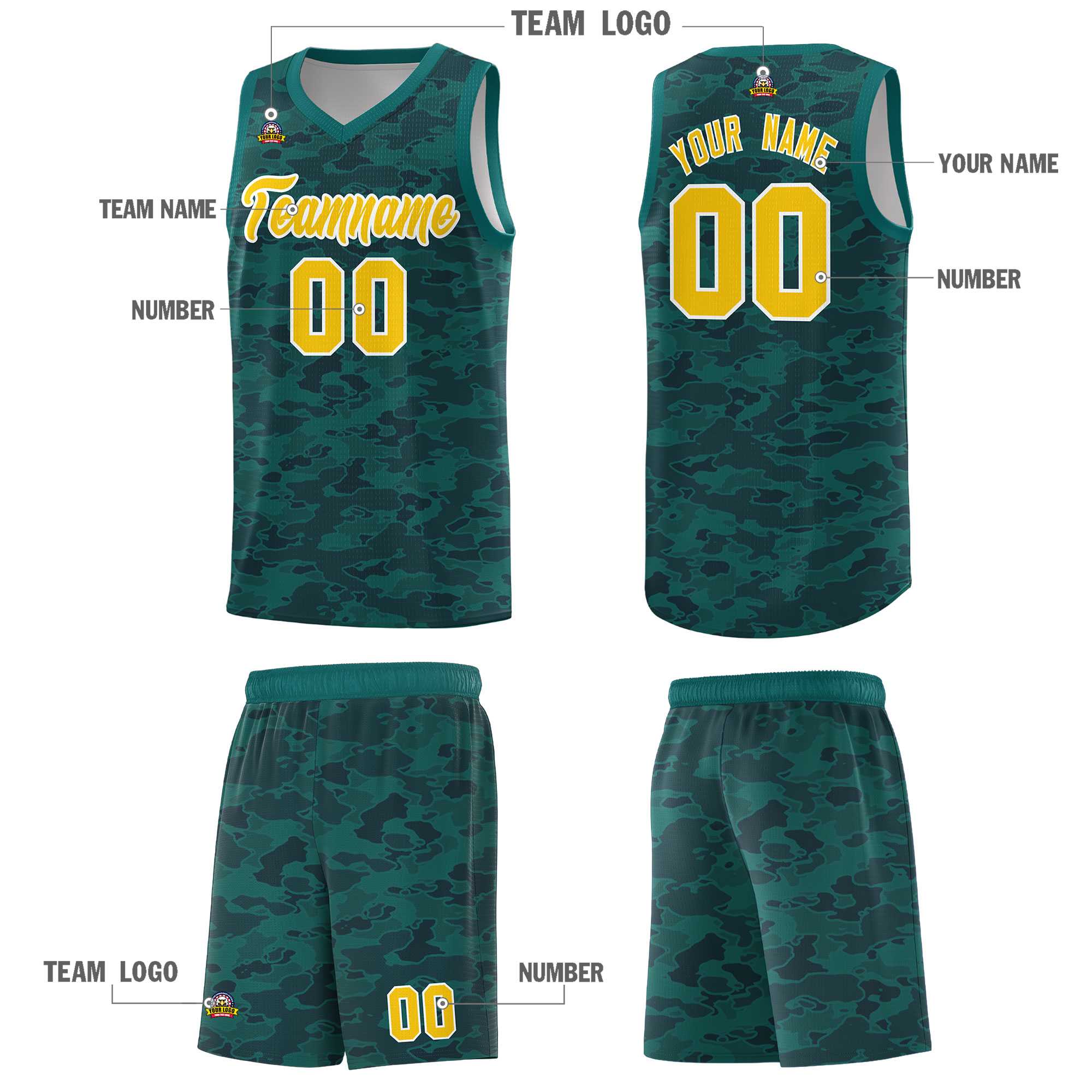Custom Personalized Camo Kits Sports Uniform Basketball Jersey|KXKSHOP