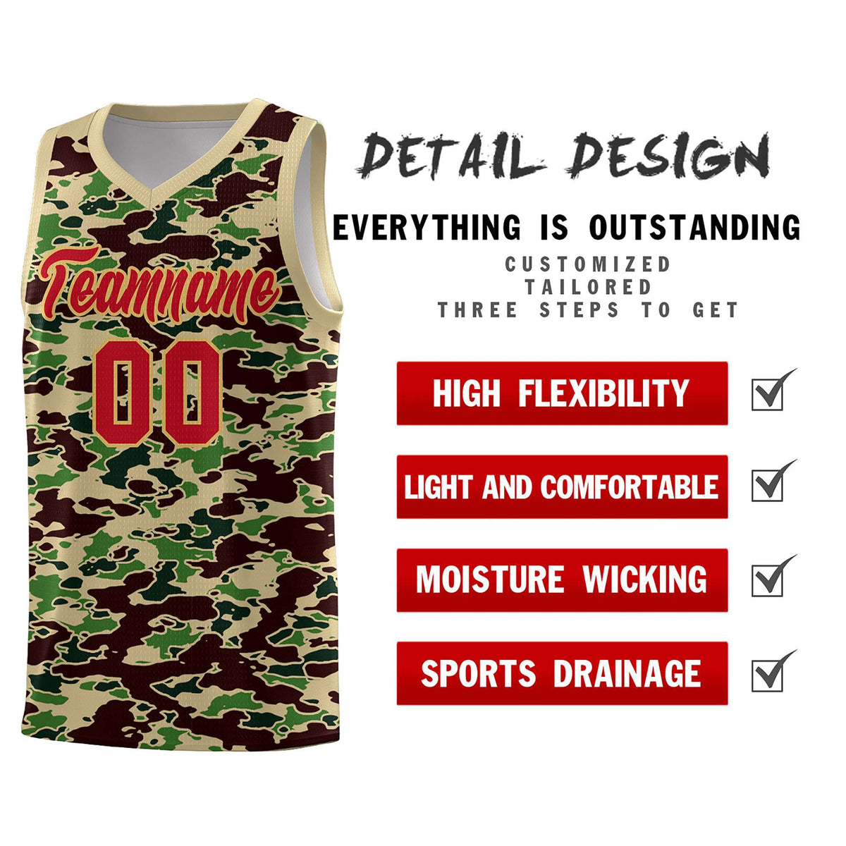 Custom Personalized Camo Kits Sports Uniform Basketball Jersey|KXKSHOP
