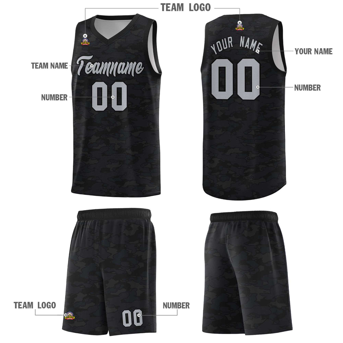 Custom Personalized Camo Kits Sports Uniform Basketball Jersey|KXKSHOP