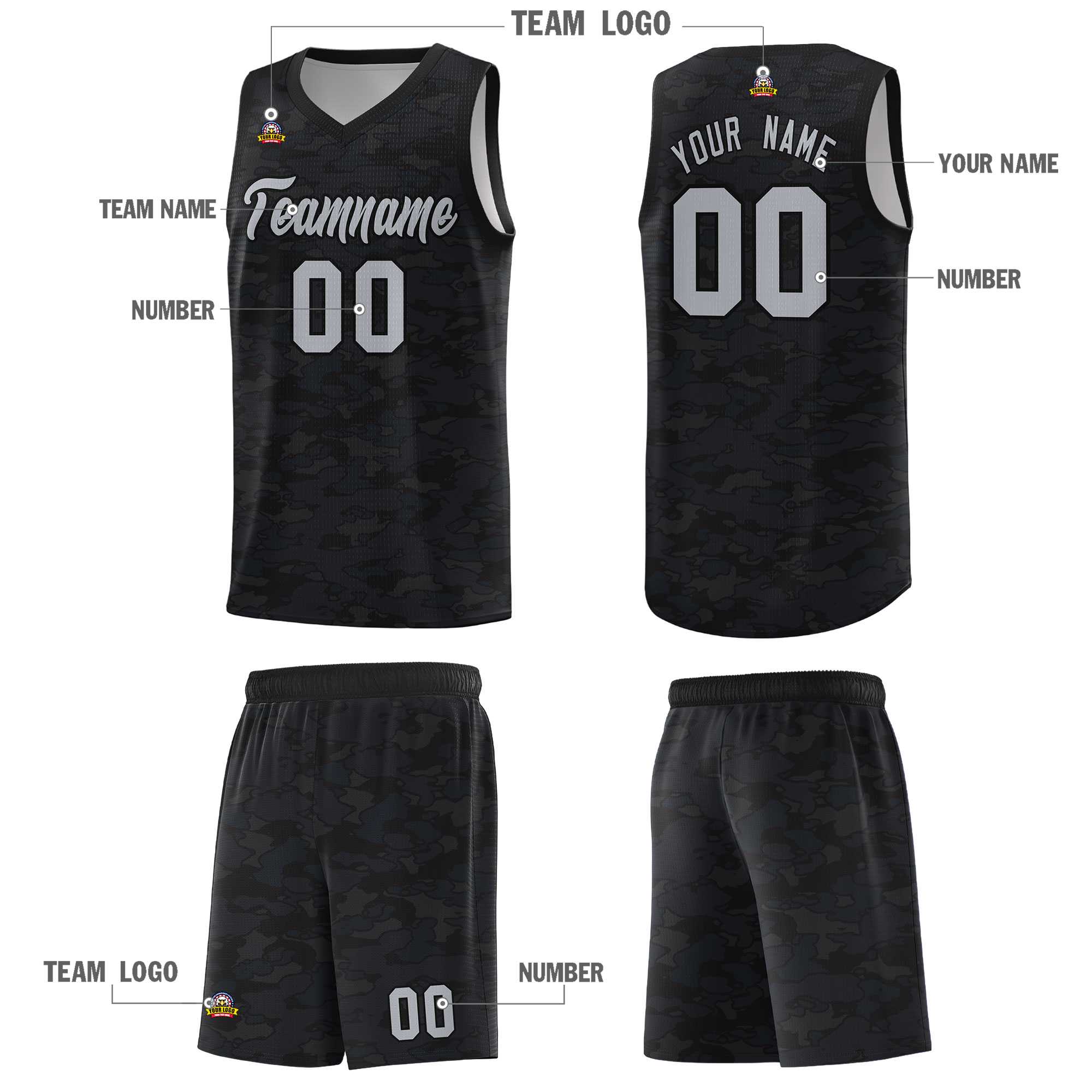 Custom Personalized Camo Kits Sports Uniform Basketball Jersey|KXKSHOP