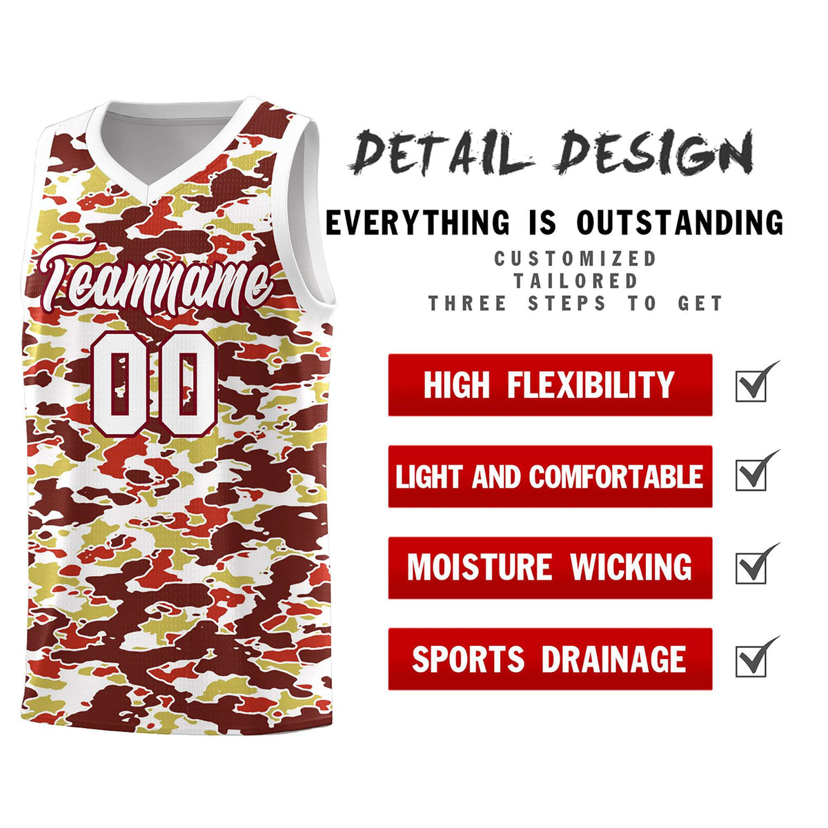 Custom Personalized Camo Kits Sports Uniform Basketball Jersey|KXKSHOP