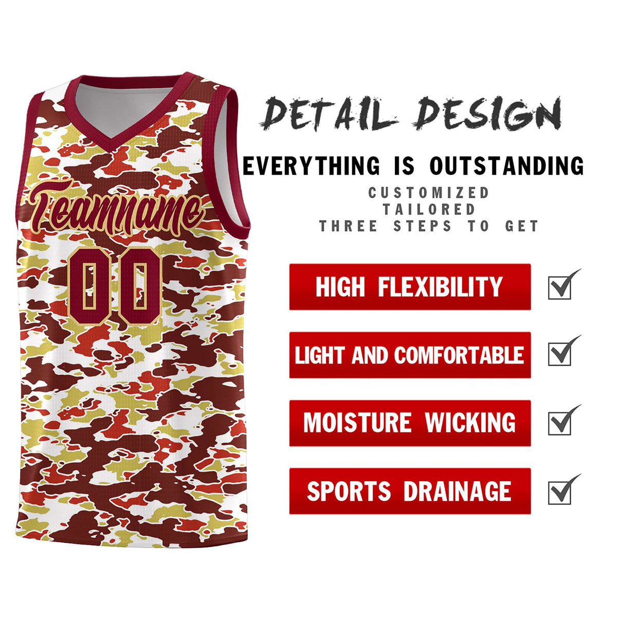 Custom Personalized Camo Kits Sports Uniform Basketball Jersey|KXKSHOP