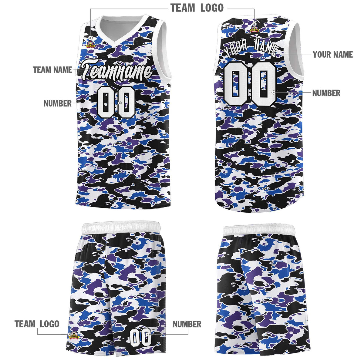 Custom Personalized Camo Kits Sports Uniform Basketball Jersey|KXKSHOP