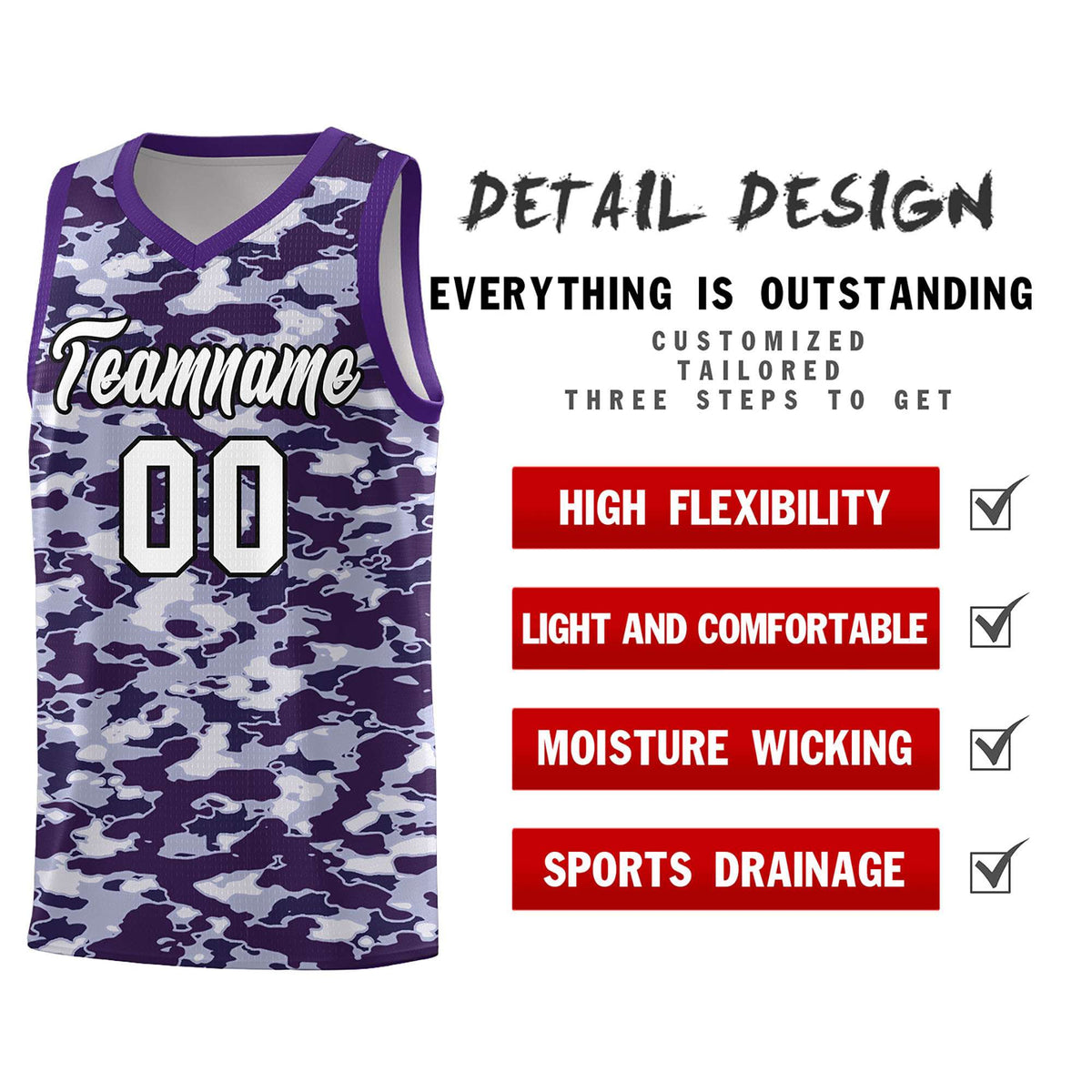 Custom Personalized Camo Kits Sports Uniform Basketball Jersey|KXKSHOP