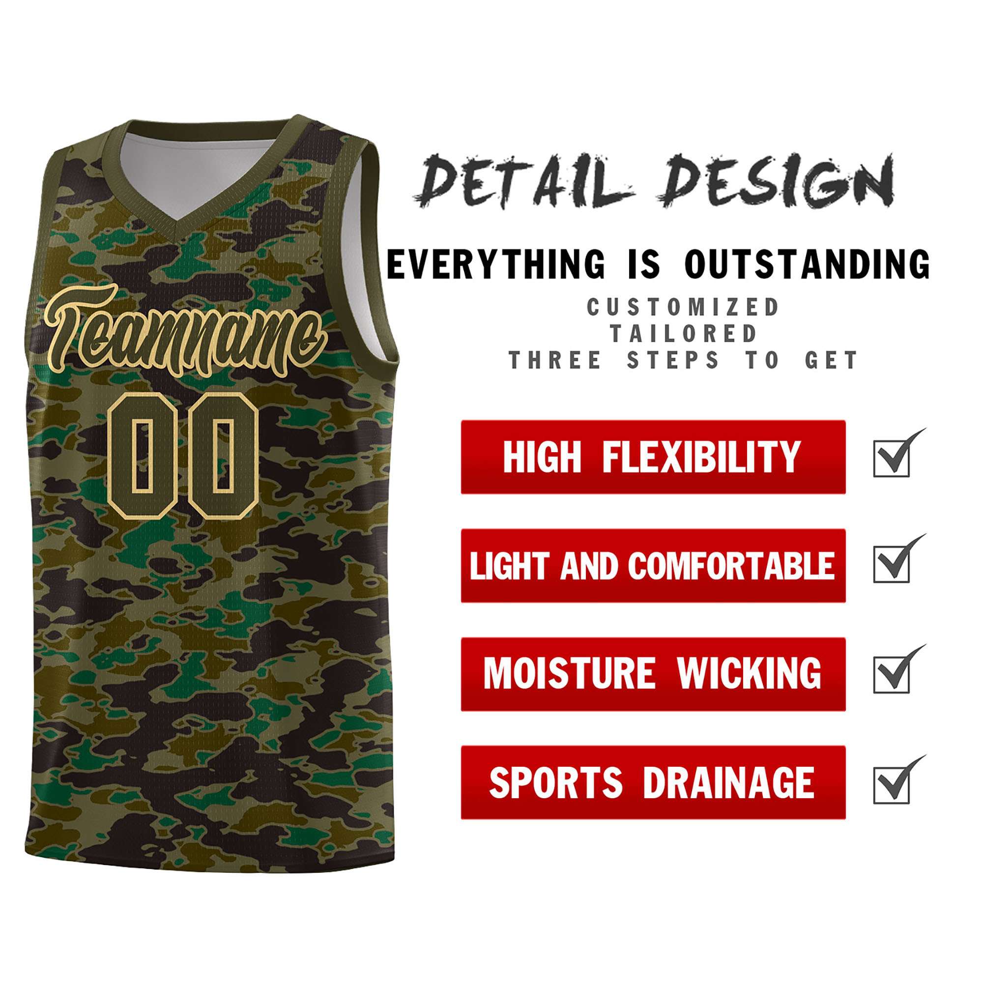 Custom Personalized Camo Kits Sports Uniform Basketball Jersey|KXKSHOP
