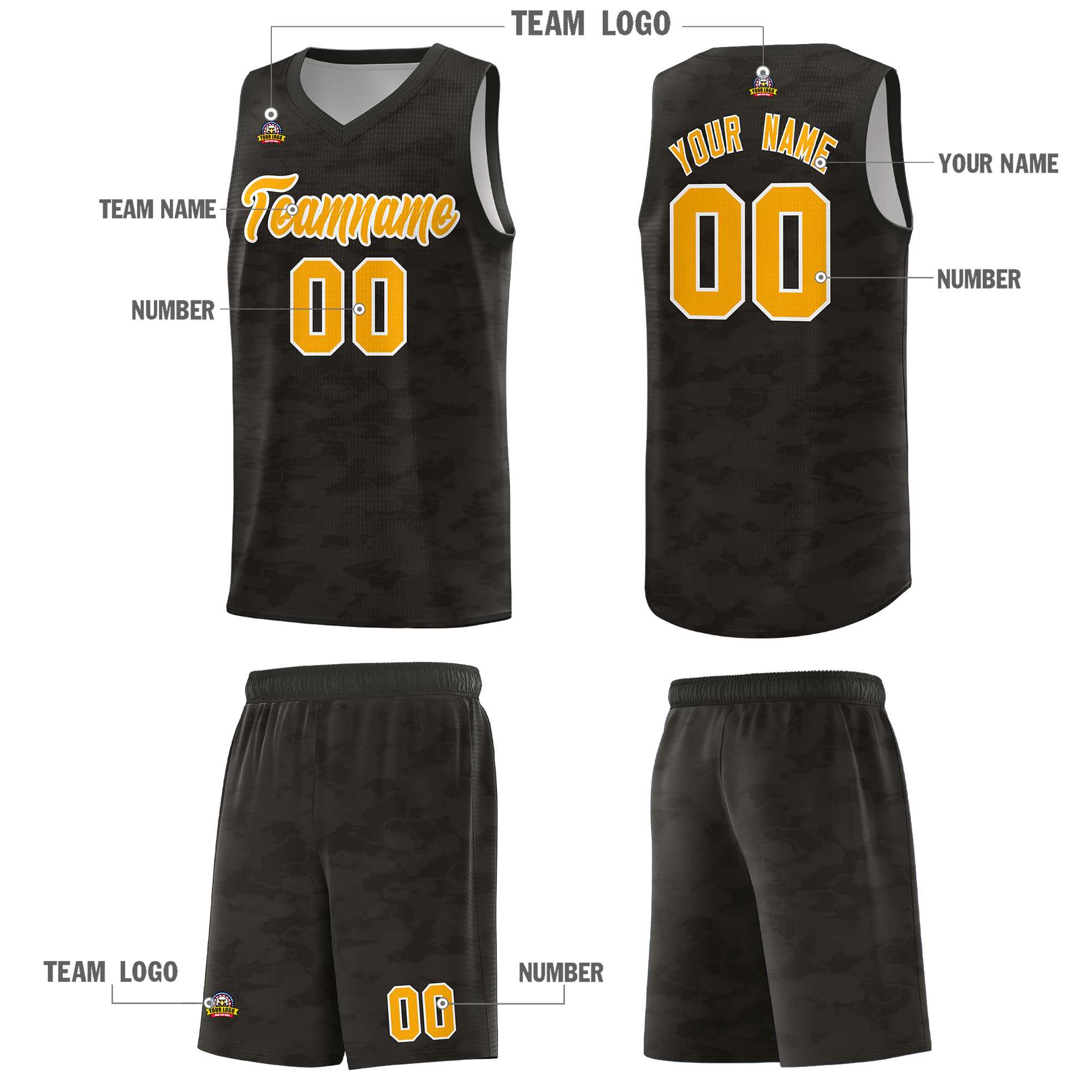 Custom Personalized Camo Kits Sports Uniform Basketball Jersey|KXKSHOP
