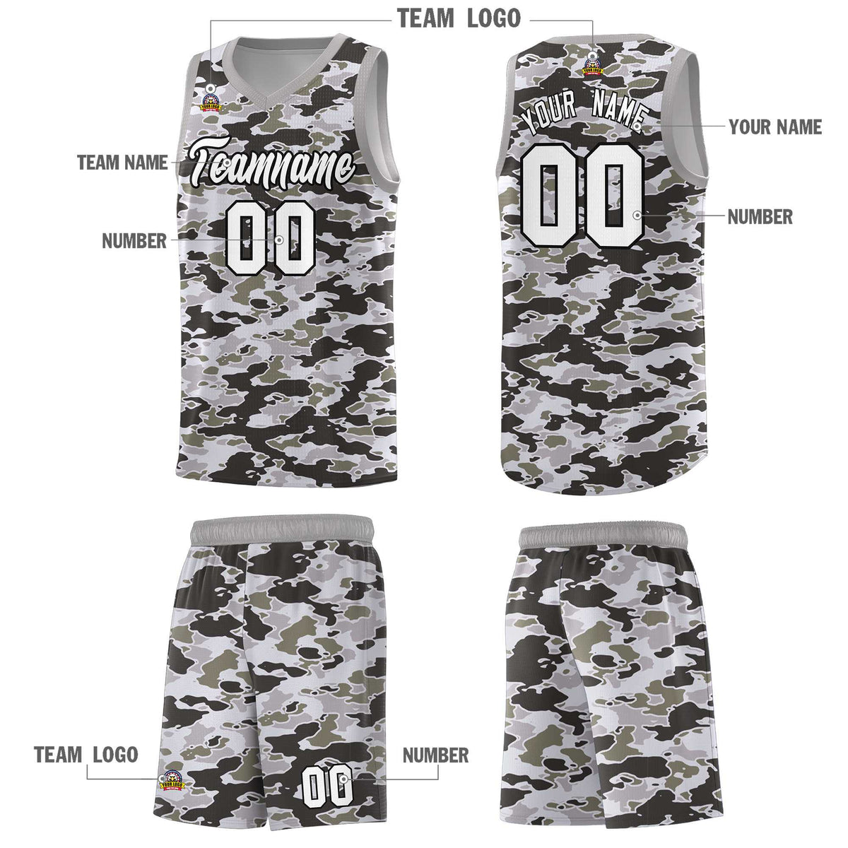Custom Personalized Camo Kits Sports Uniform Basketball Jersey|KXKSHOP