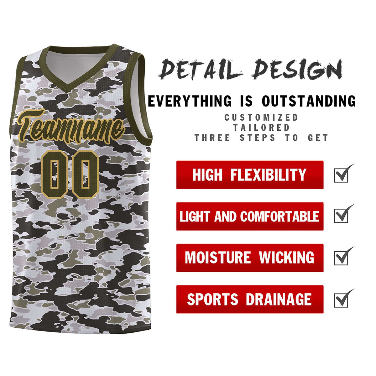Custom Personalized Camo Kits Sports Uniform Basketball Jersey|KXKSHOP