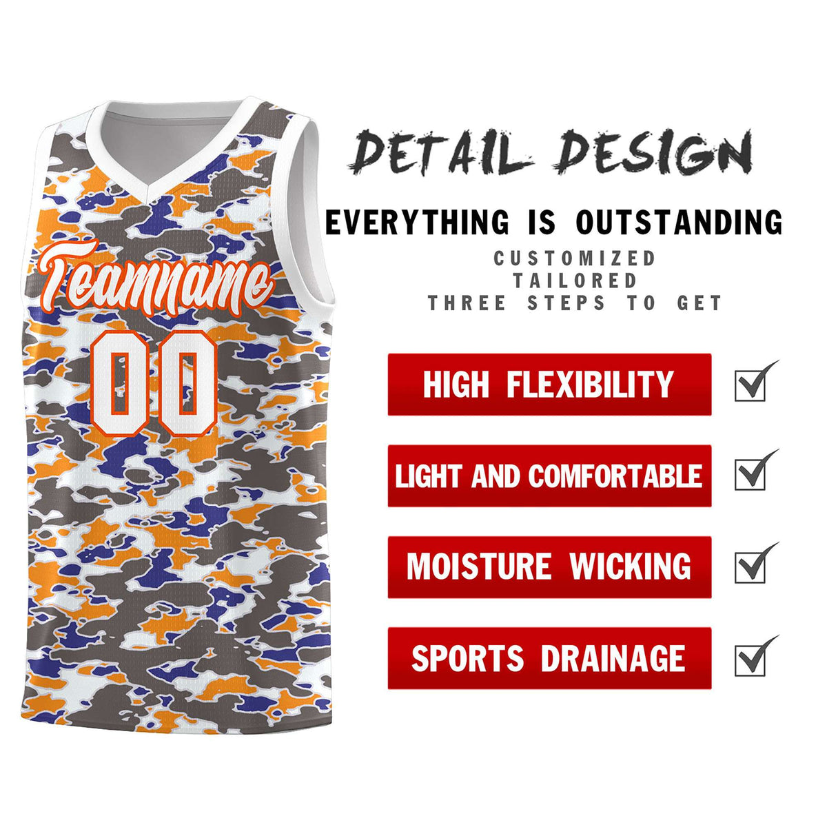 Custom Personalized Camo Kits Sports Uniform Basketball Jersey|KXKSHOP