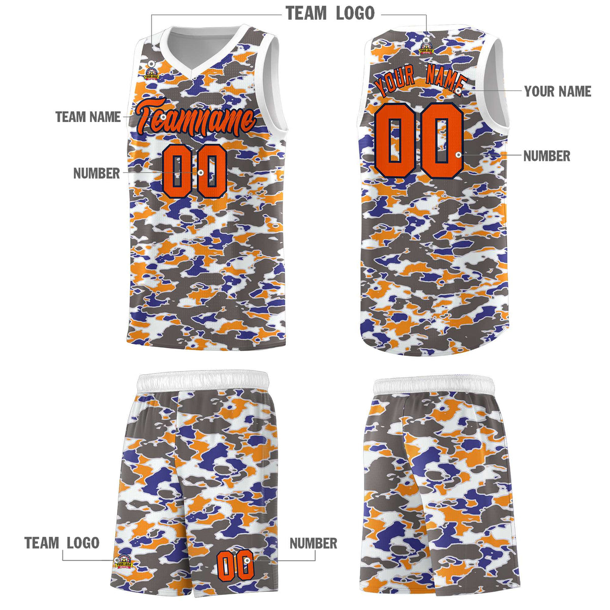 Custom Personalized Camo Kits Sports Uniform Basketball Jersey|KXKSHOP
