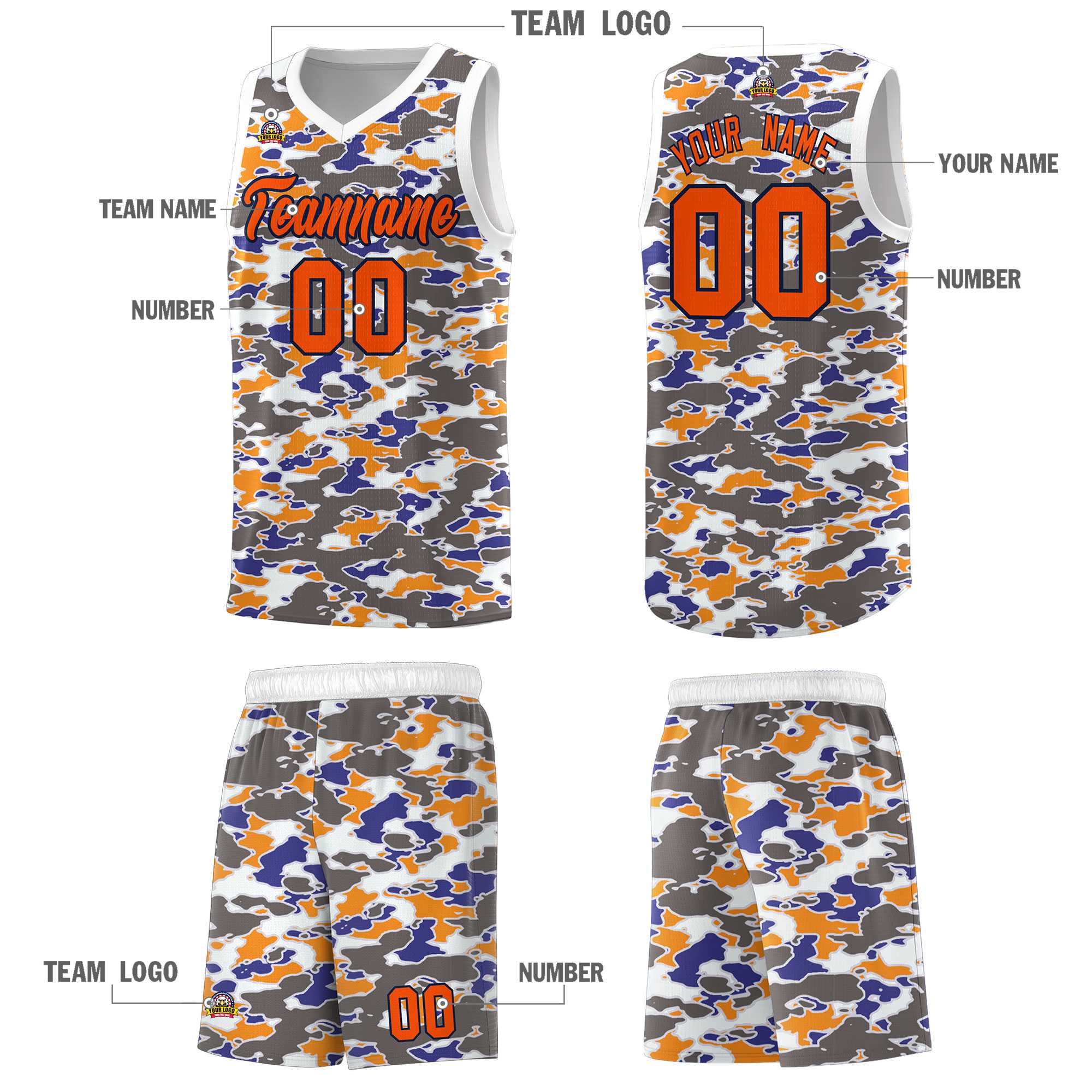 Custom Personalized Camo Kits Sports Uniform Basketball Jersey|KXKSHOP