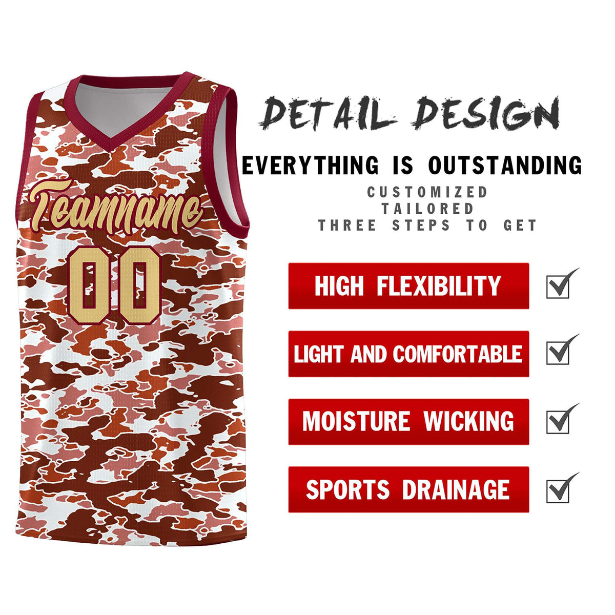 Custom Personalized Camo Kits Sports Uniform Basketball Jersey|KXKSHOP