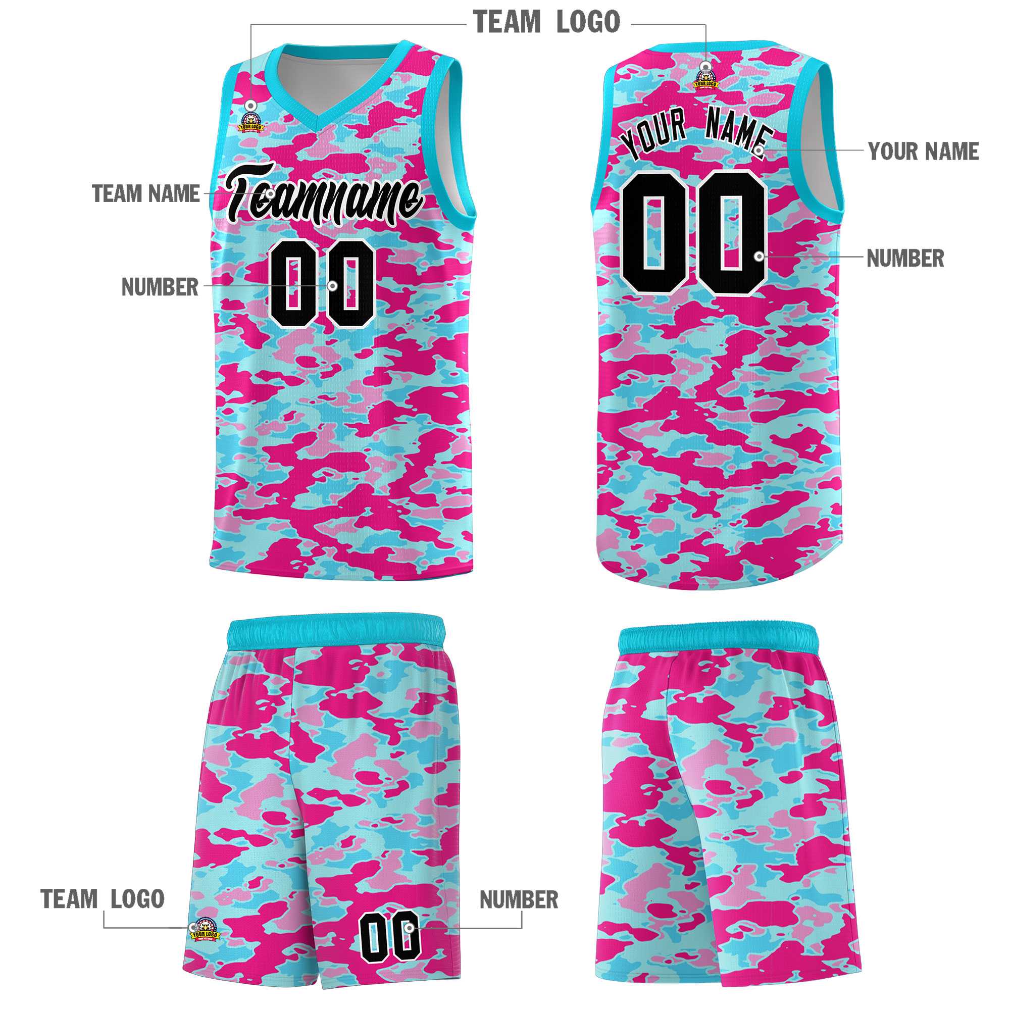 Custom Personalized Camo Kits Sports Uniform Basketball Jersey|KXKSHOP