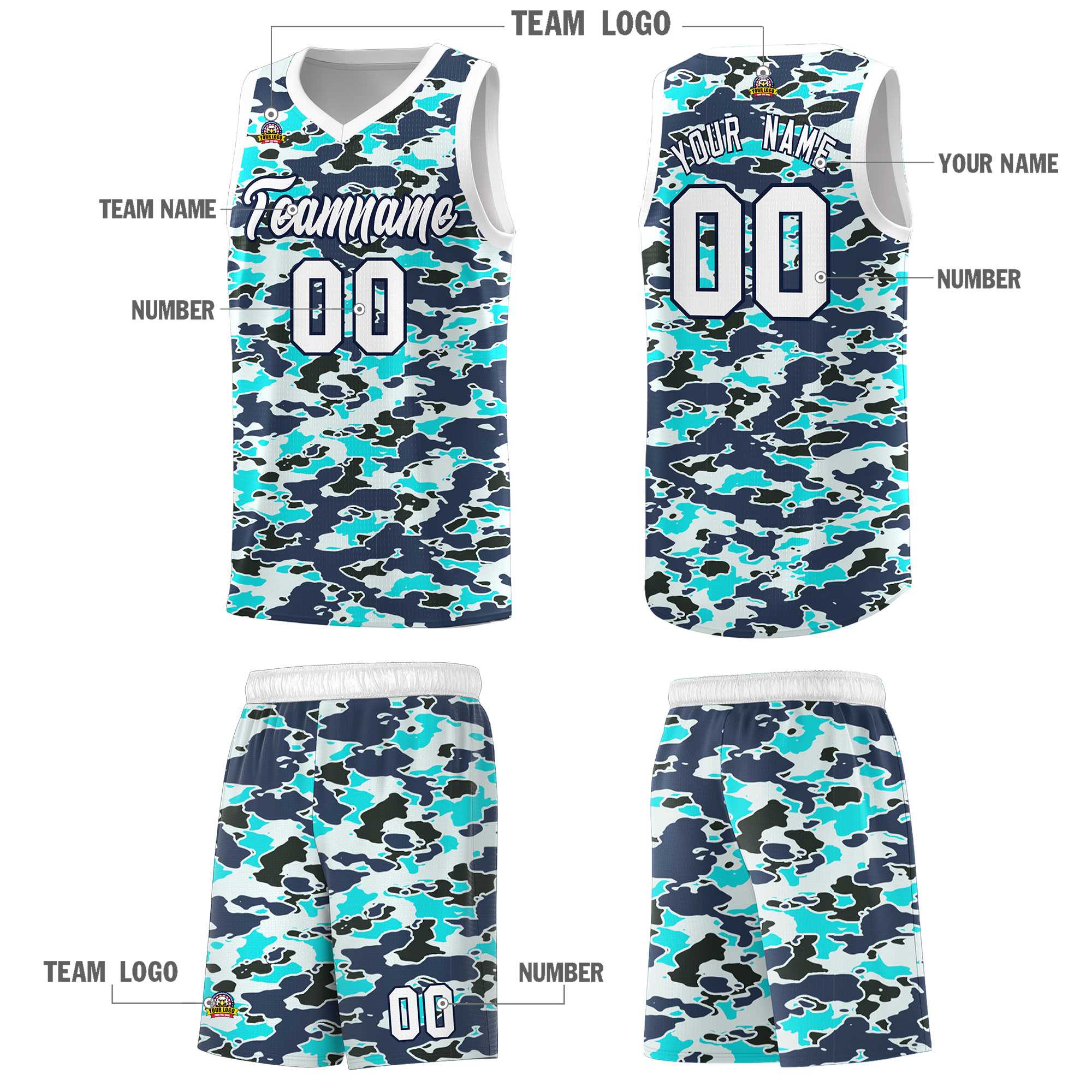 Custom Personalized Camo Kits Sports Uniform Basketball Jersey|KXKSHOP