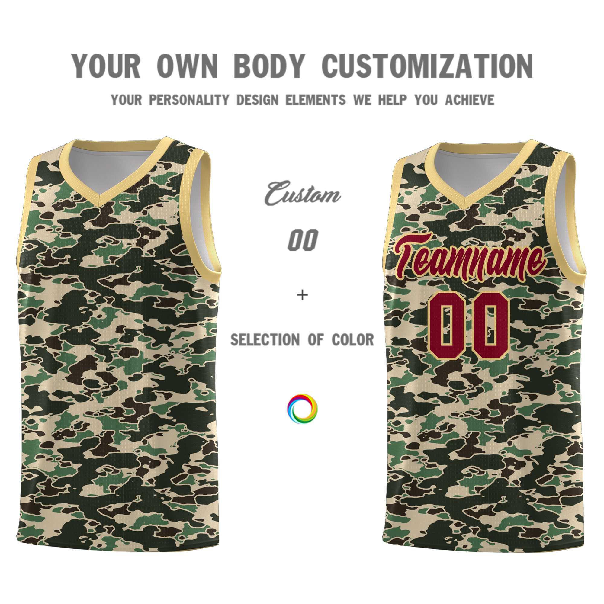 Custom Personalized Camo Kits Sports Uniform Basketball Jersey|KXKSHOP