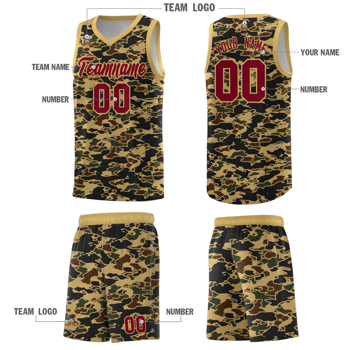 Custom Personalized Camo Kits Sports Uniform Basketball Jersey|KXKSHOP