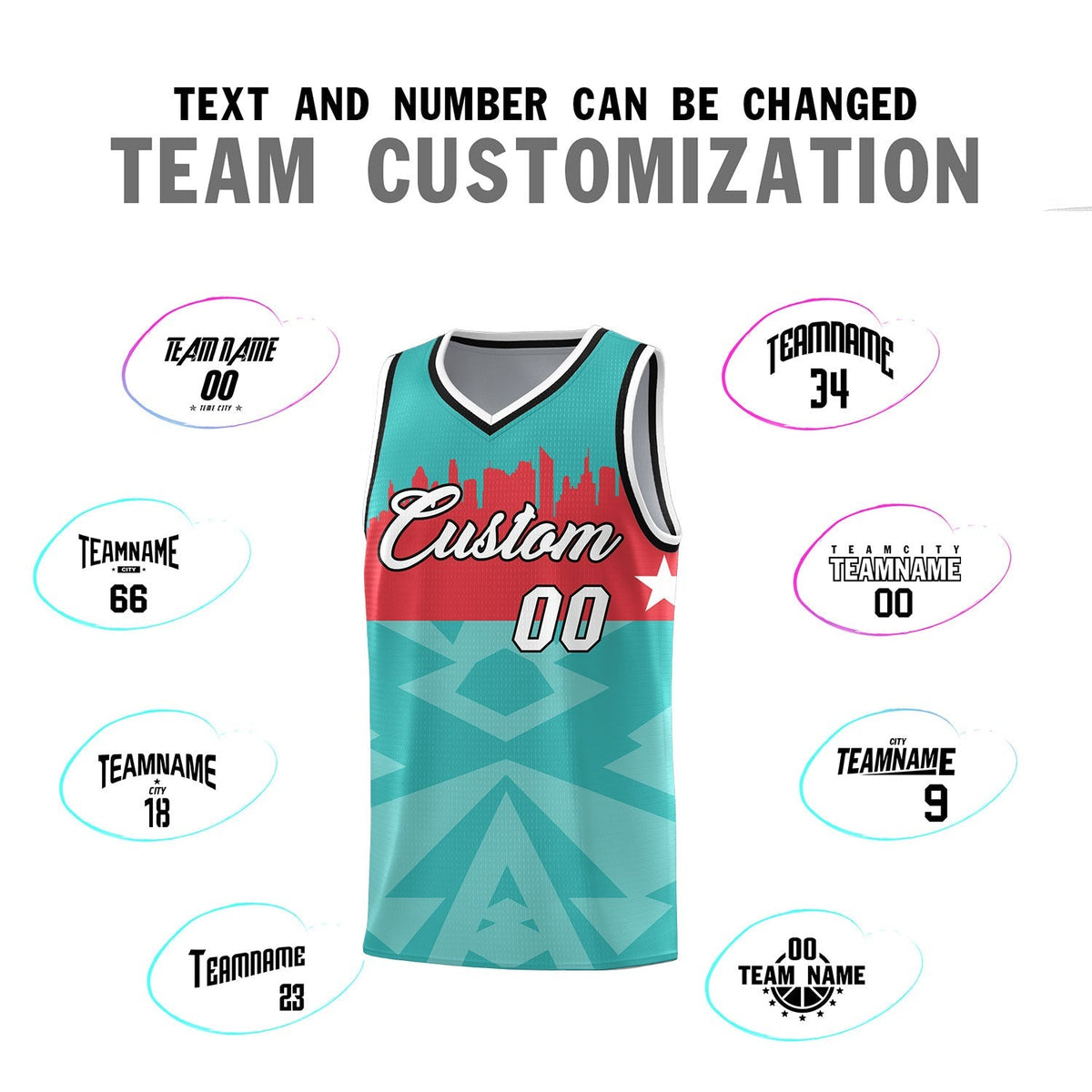 Custom Bright Green Personalized City Silhouette Pattern Sports Uniform Basketball Jersey|KXKSHOP