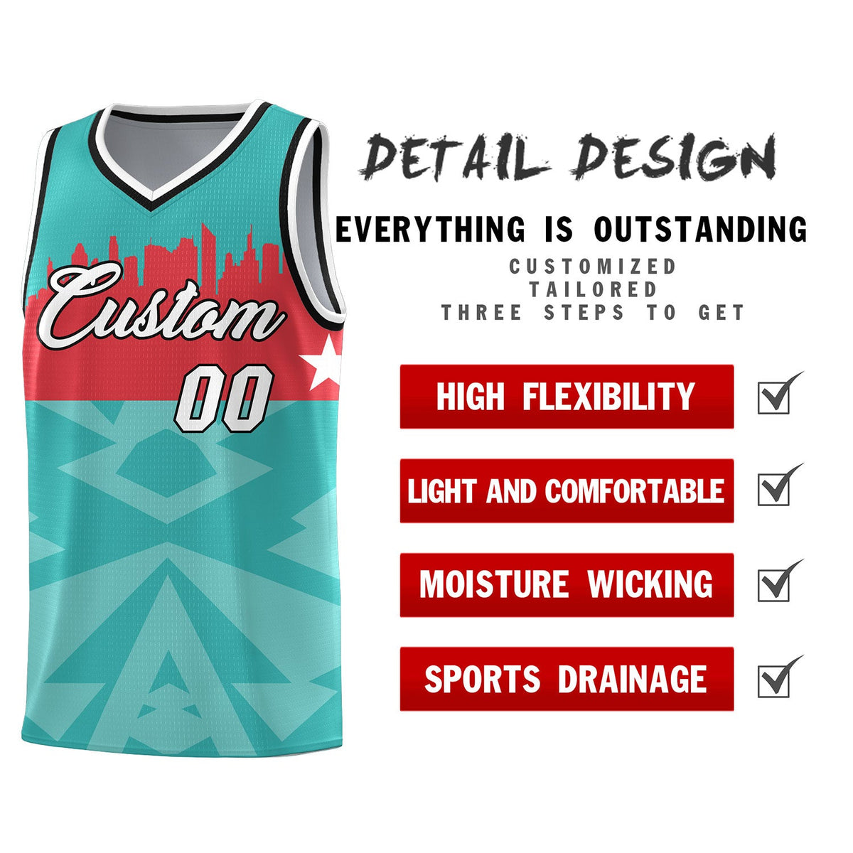 Custom Bright Green Personalized City Silhouette Pattern Sports Uniform Basketball Jersey|KXKSHOP