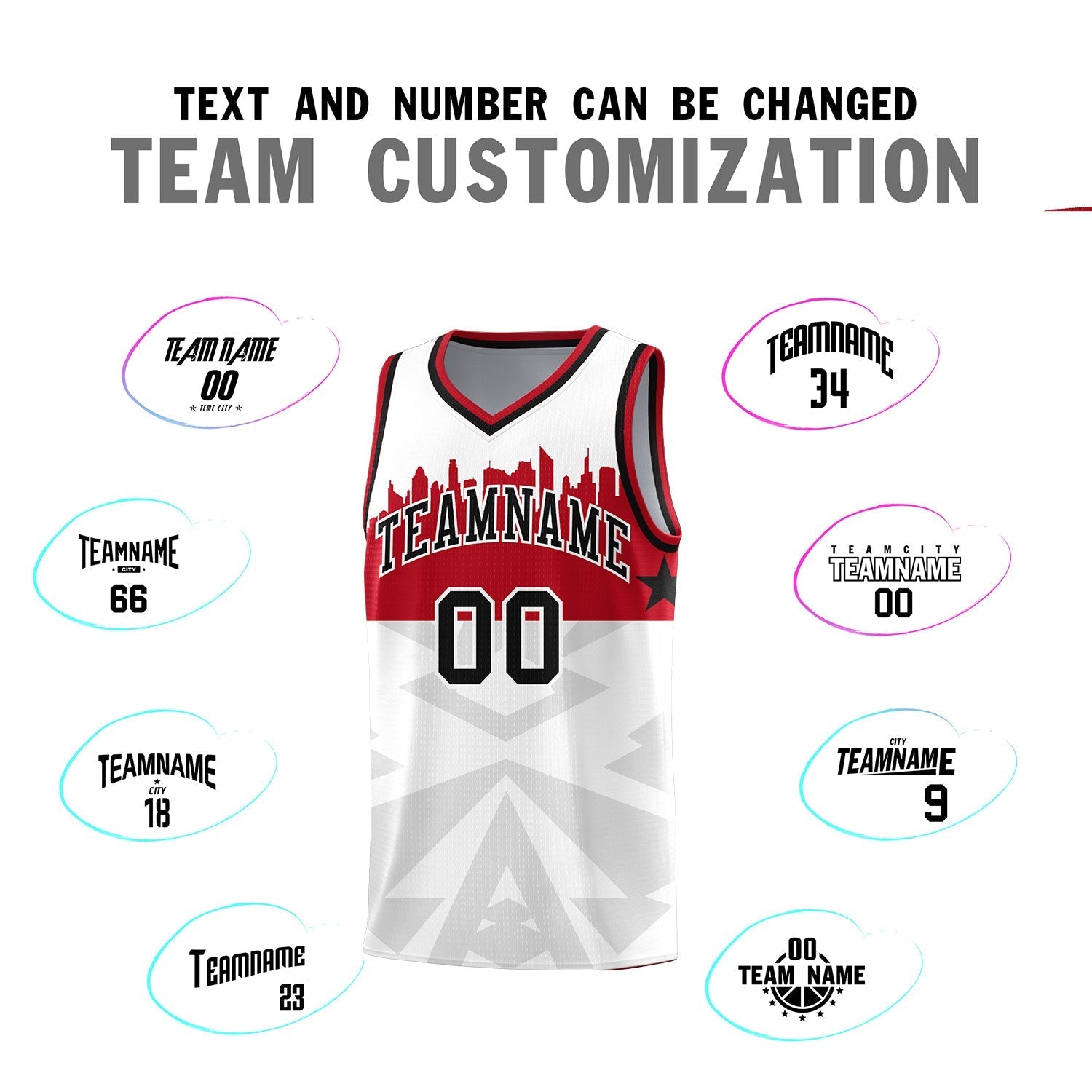 Custom White Personalized City Silhouette Pattern Sports Uniform Basketball Jersey|KXKSHOP