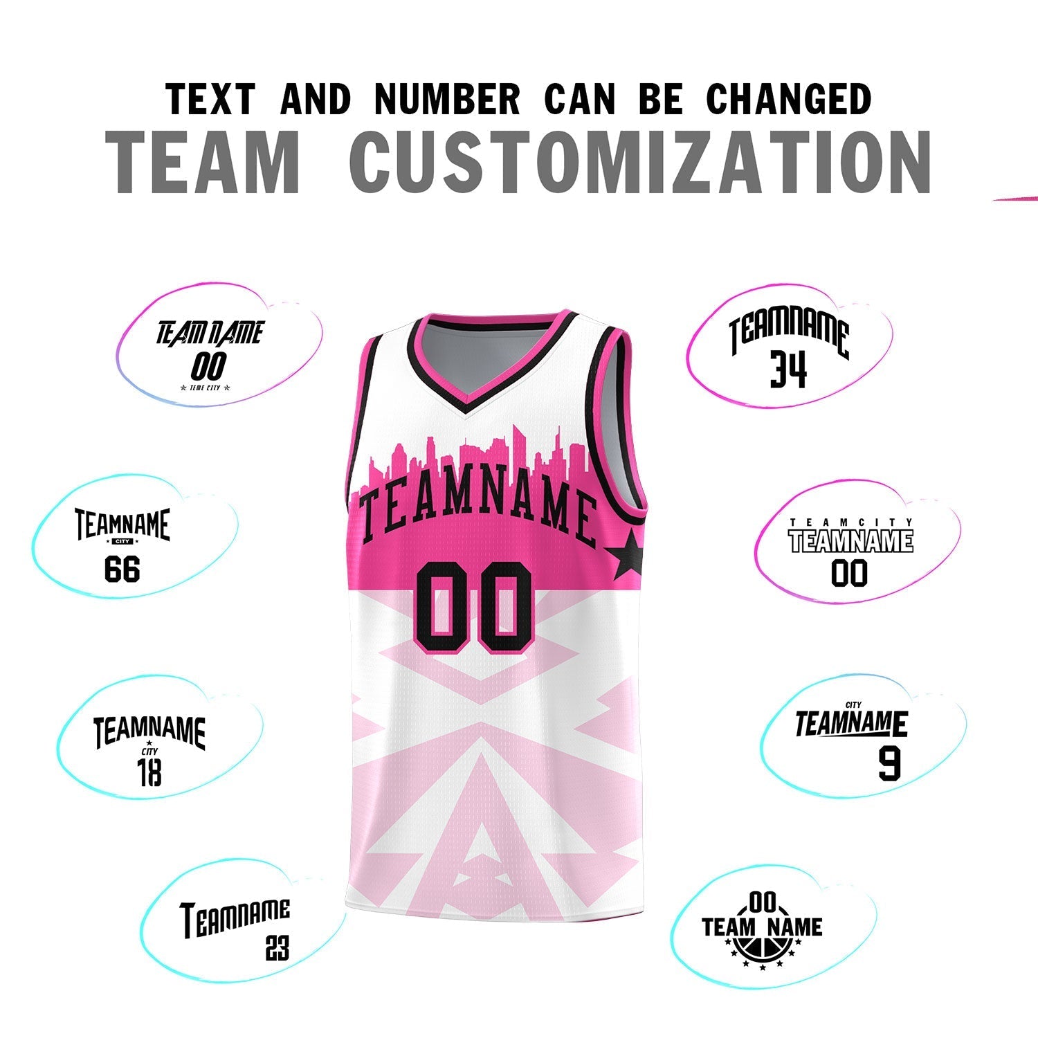 Custom White Personalized City Silhouette Pattern Sports Uniform Basketball Jersey|KXKSHOP