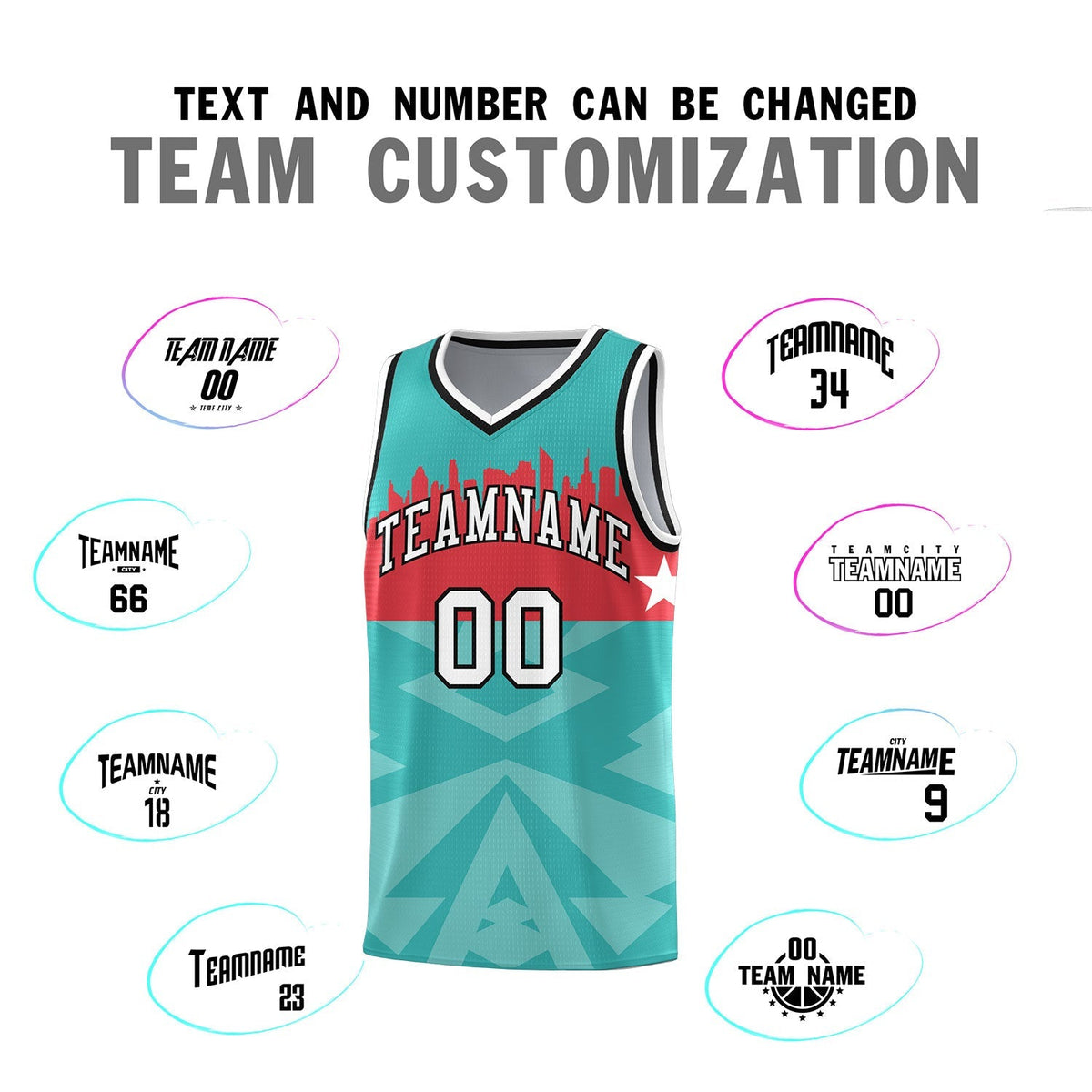 Custom Bright Green Personalized City Silhouette Pattern Sports Uniform Basketball Jersey|KXKSHOP