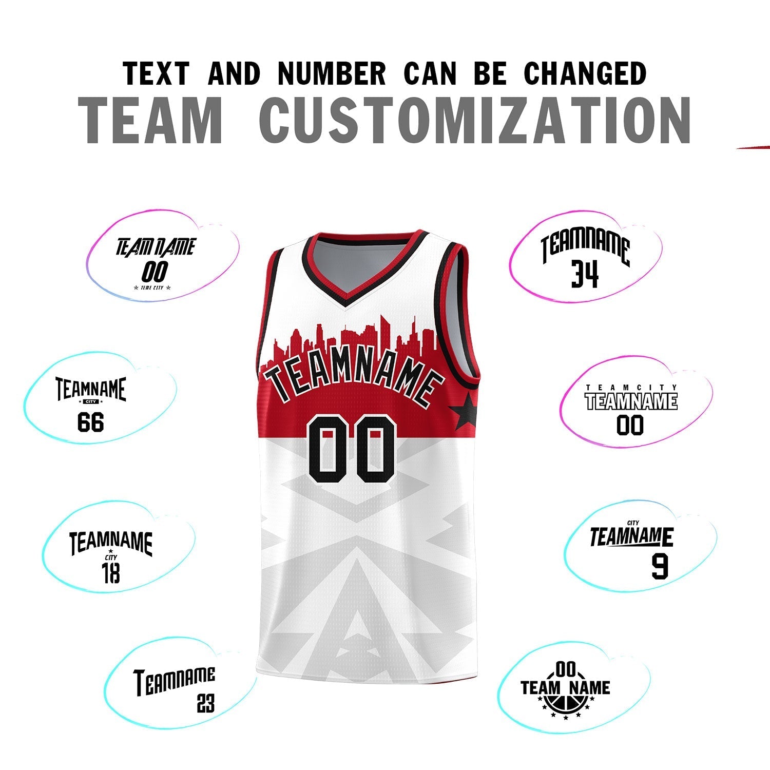 Custom White Personalized City Silhouette Pattern Sports Uniform Basketball Jersey|KXKSHOP