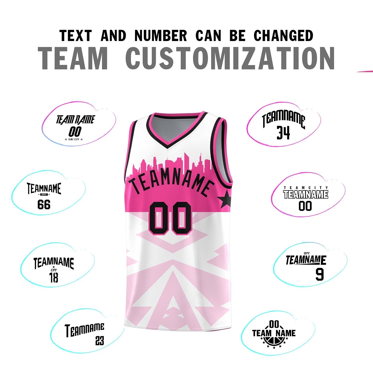 Custom White Personalized City Silhouette Pattern Sports Uniform Basketball Jersey|KXKSHOP