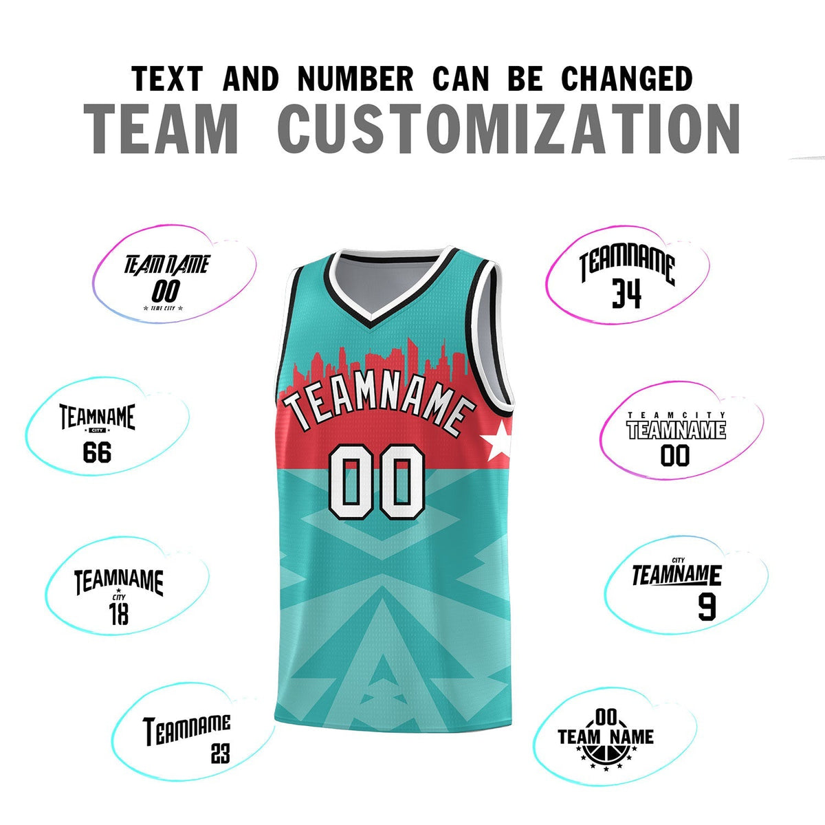 Custom Bright Green Personalized City Silhouette Pattern Sports Uniform Basketball Jersey|KXKSHOP