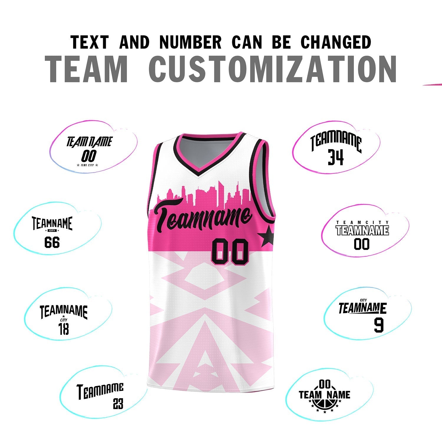 Custom White Personalized City Silhouette Pattern Sports Uniform Basketball Jersey|KXKSHOP