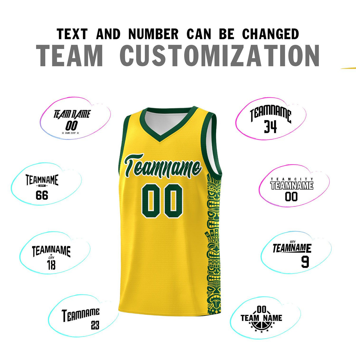 Custom Gold Gold Personalized Indians Pattern Kits Sports Uniform Basketball Jersey|KXKSHOP