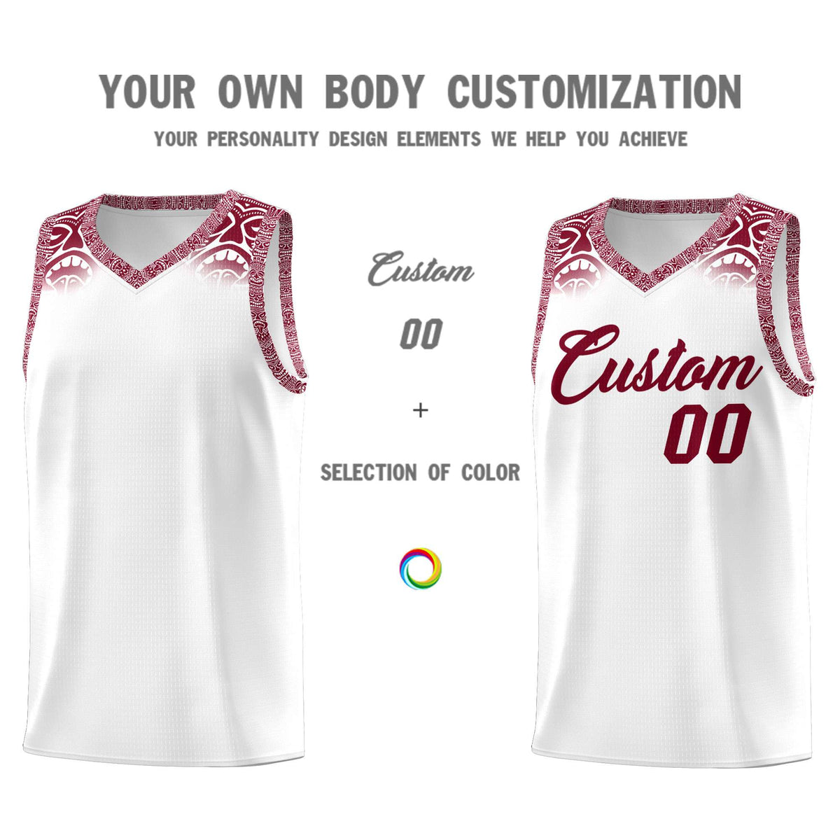 Custom White Crimson Personalized Indians Print Kits Sports Uniform Basketball Jersey|KXKSHOP