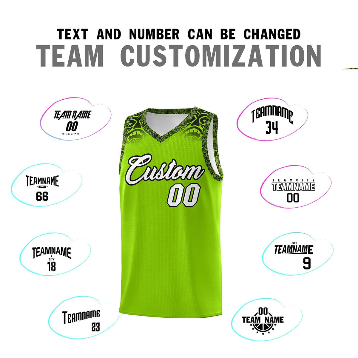 Custom Green Black Personalized Indians Print Kits Sports Uniform Basketball Jersey|KXKSHOP