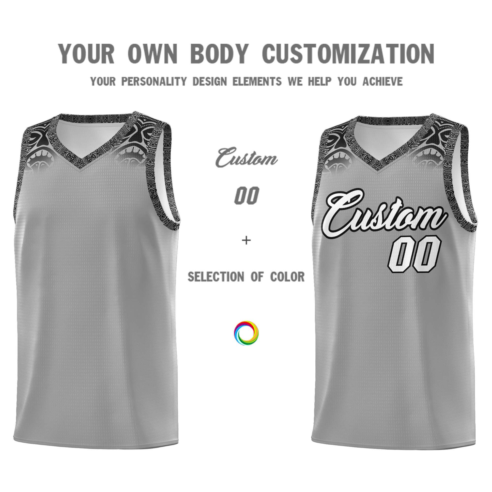 Custom Dark Gray Black Personalized Indians Print Kits Sports Uniform Basketball Jersey|KXKSHOP