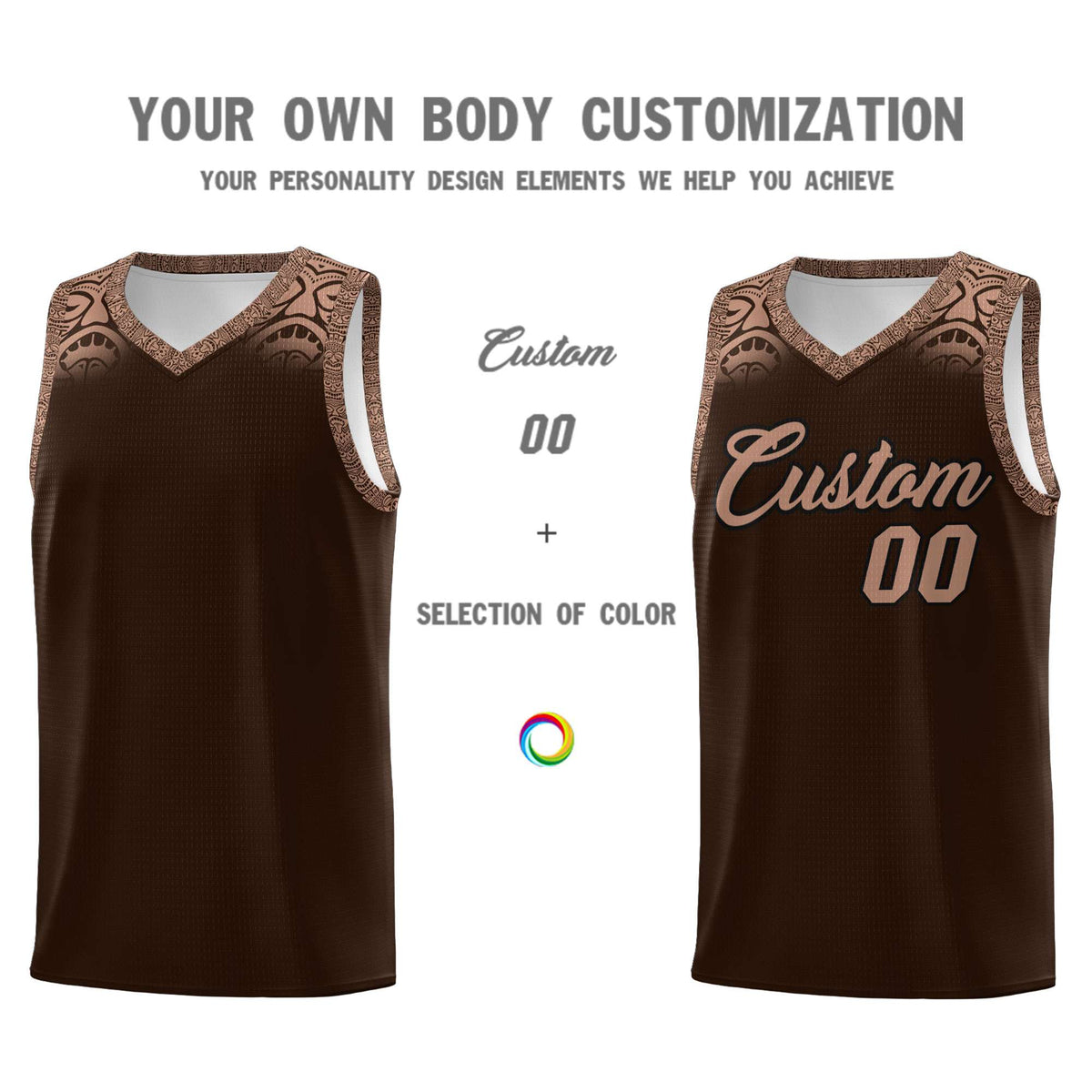 Custom Brown Teabrown Personalized Indians Print Kits Sports Uniform Basketball Jersey|KXKSHOP
