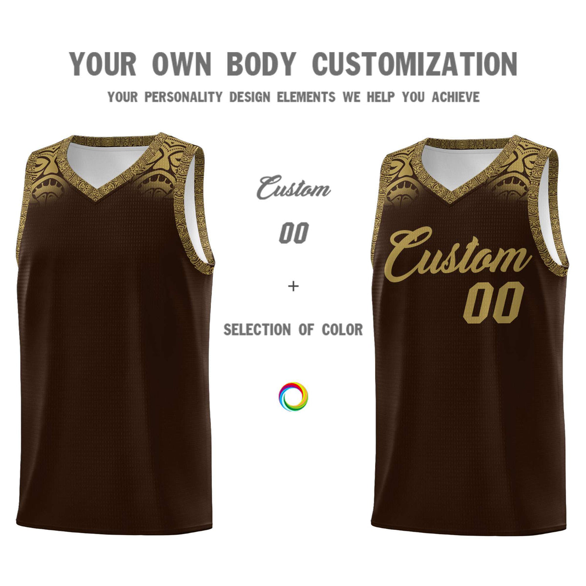 Custom Brown Desert Yellow Personalized Indians Print Kits Sports Uniform Basketball Jersey|KXKSHOP