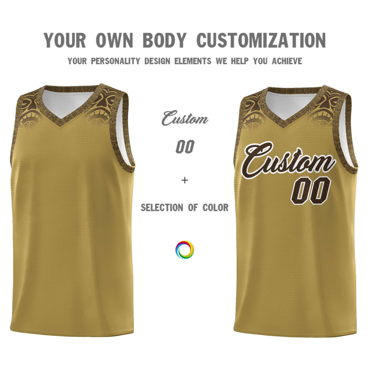 Custom Desert Yellow Brown Personalized Indians Print Kits Sports Uniform Basketball Jersey|KXKSHOP