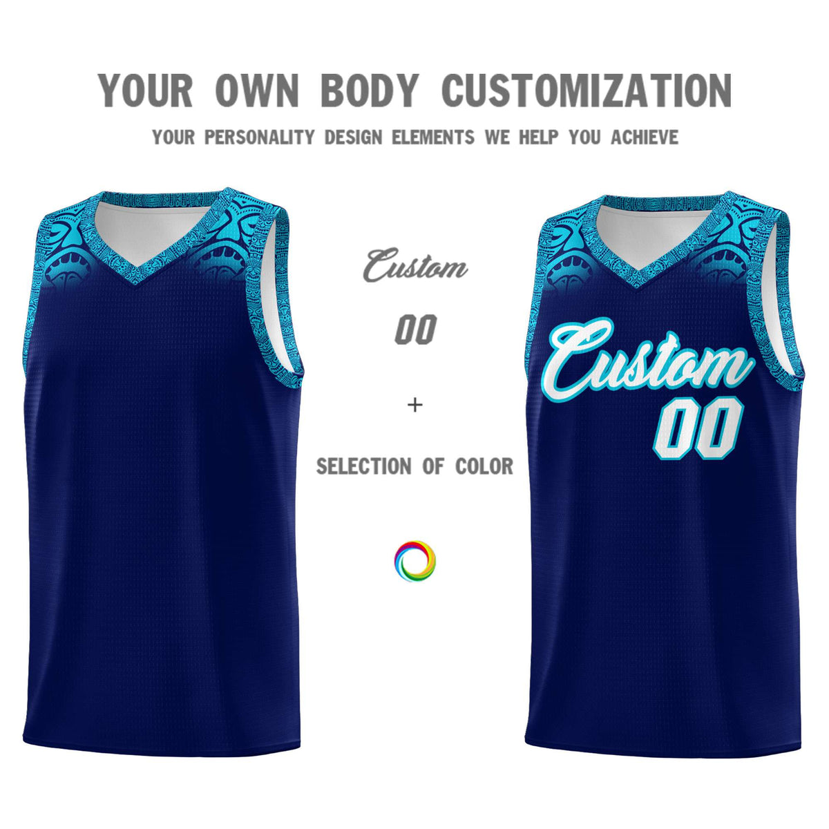 Custom Royal Sky Blue Personalized Indians Print Kits Sports Uniform Basketball Jersey|KXKSHOP