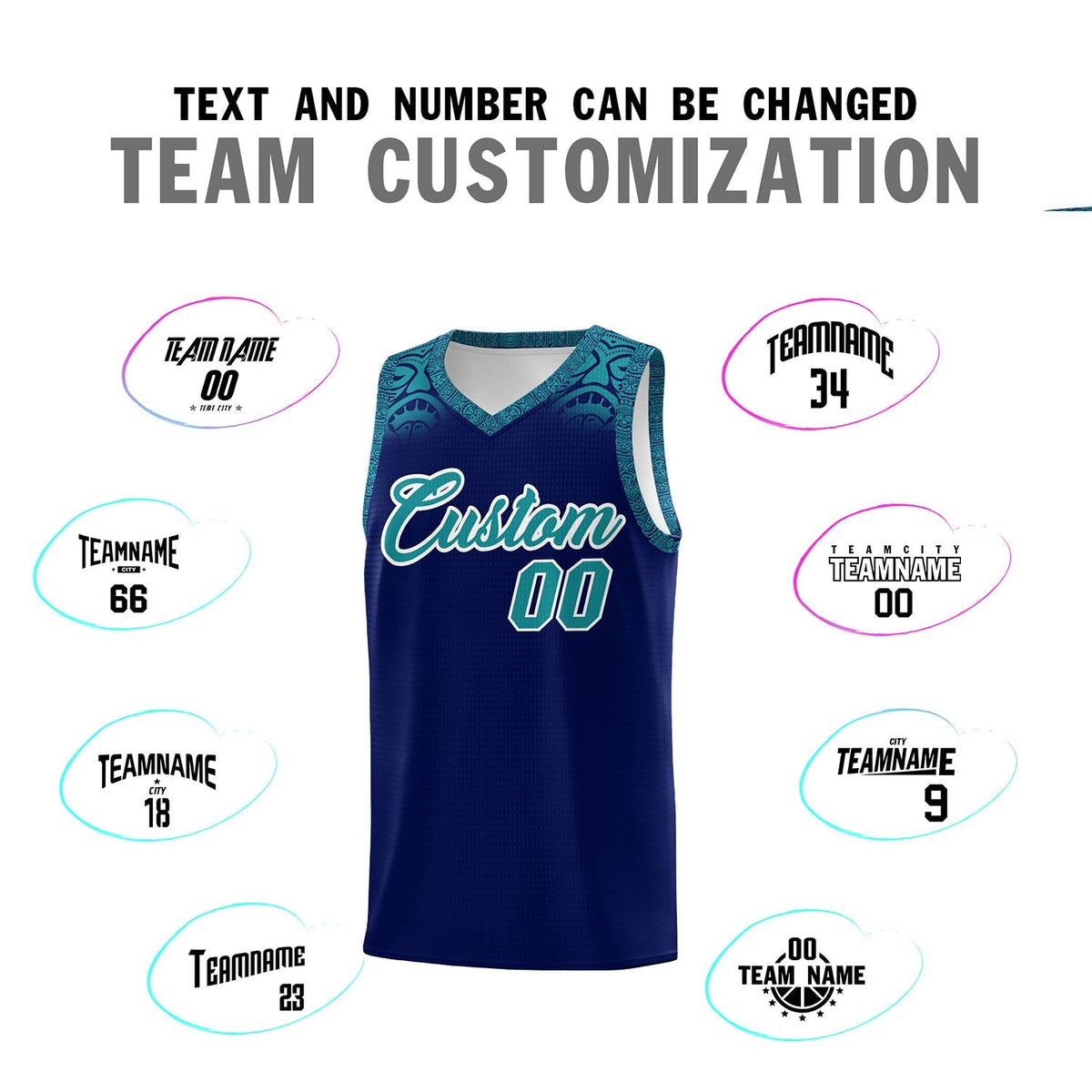 Custom Royal Aqua Personalized Indians Print Kits Sports Uniform Basketball Jersey|KXKSHOP