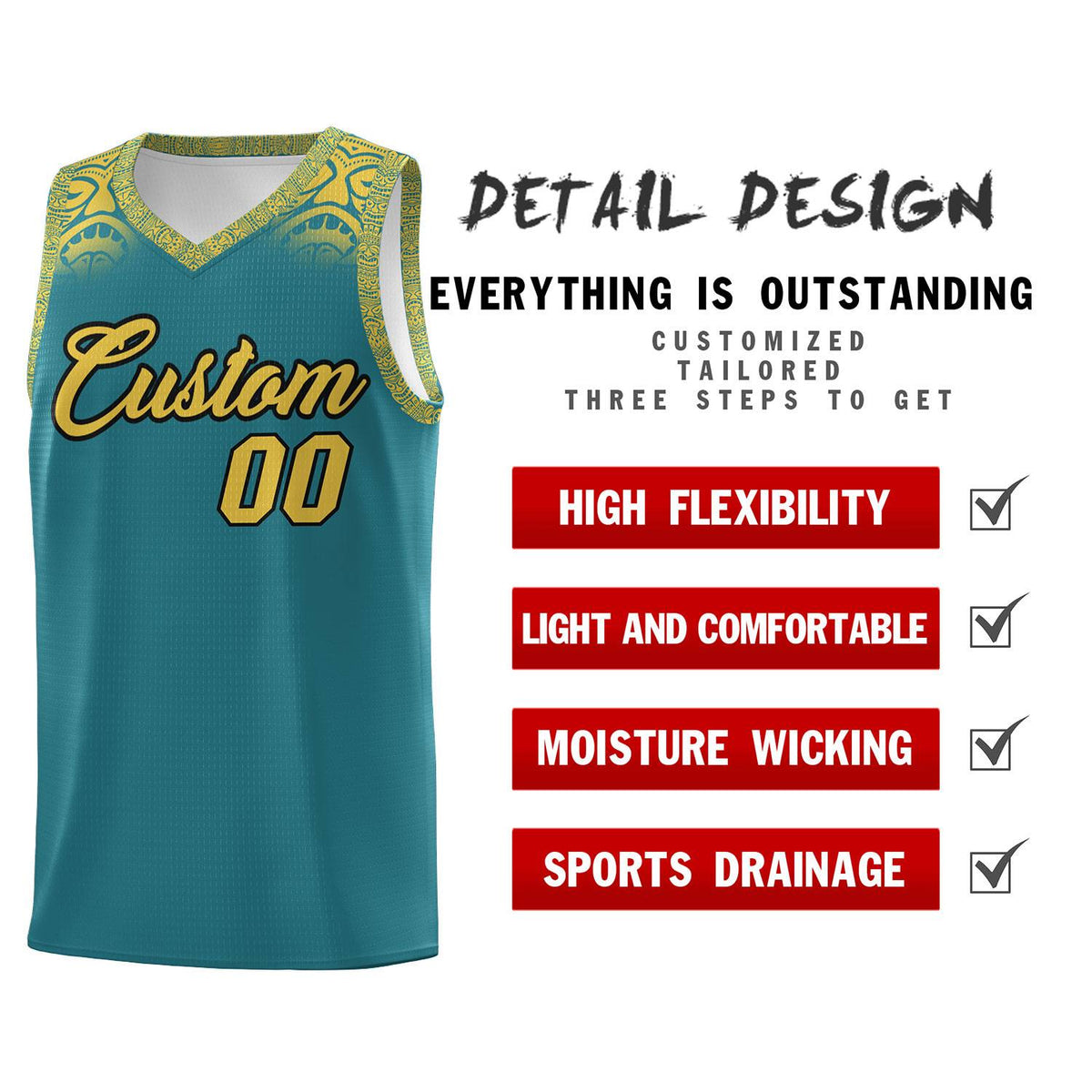 Custom Aqua Yellow Personalized Indians Print Kits Sports Uniform Basketball Jersey|KXKSHOP
