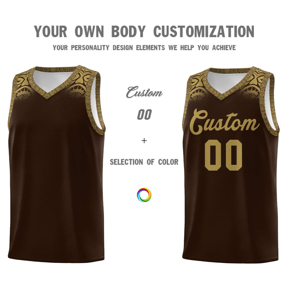 Custom Brown Desert Yellow Personalized Indians Print Kits Sports Uniform Basketball Jersey|KXKSHOP