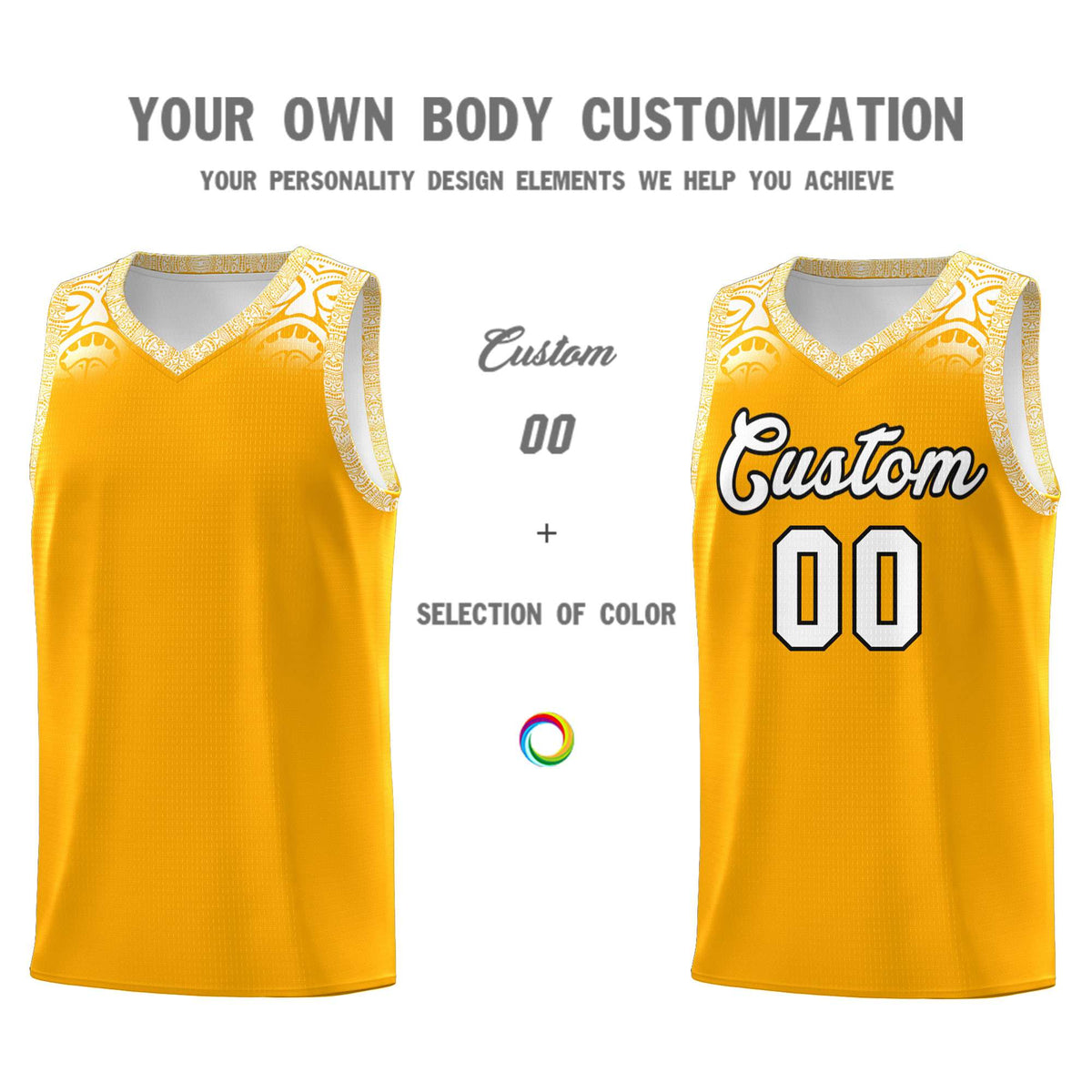 Custom Yellow White Personalized Indians Print Kits Sports Uniform Basketball Jersey|KXKSHOP
