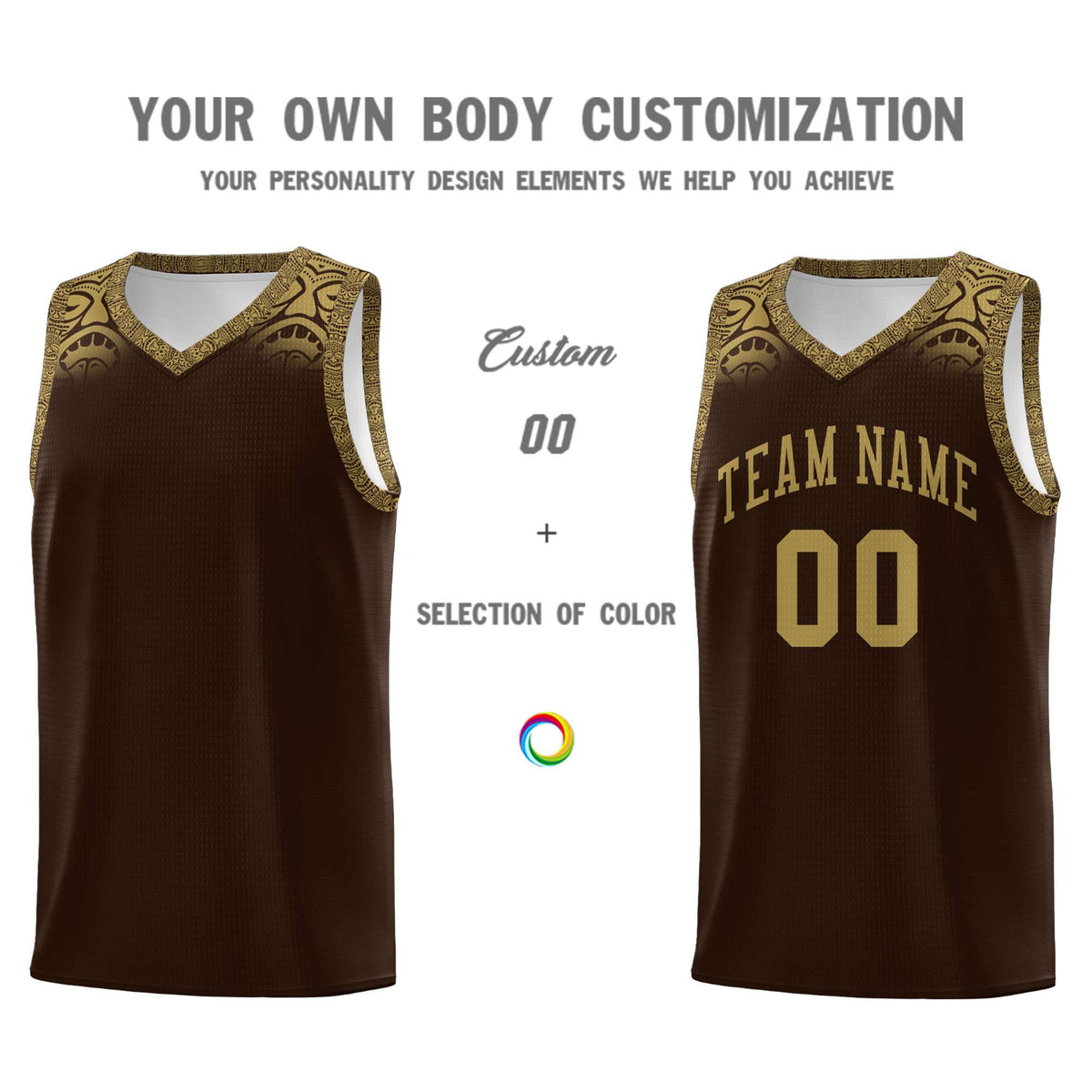 Custom Brown Desert Yellow Personalized Indians Print Kits Sports Uniform Basketball Jersey|KXKSHOP