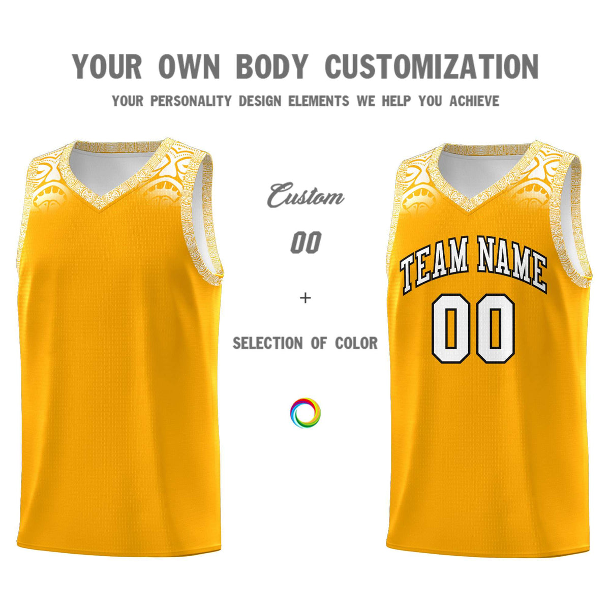 Custom Yellow White Personalized Indians Print Kits Sports Uniform Basketball Jersey|KXKSHOP