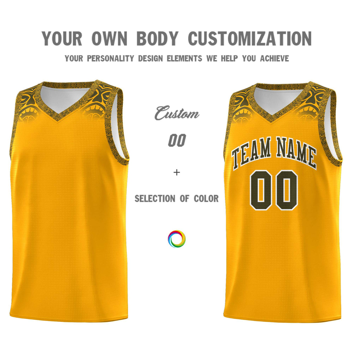 Custom Yellow Olive Personalized Indians Print Kits Sports Uniform Basketball Jersey|KXKSHOP