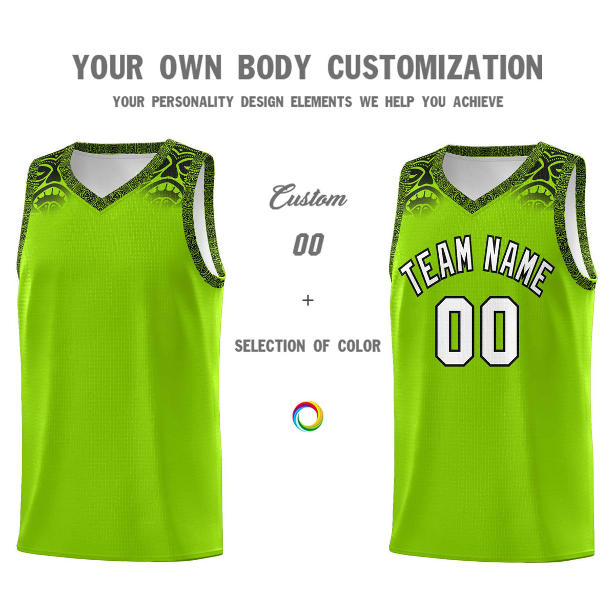 Custom Green Black Personalized Indians Print Kits Sports Uniform Basketball Jersey|KXKSHOP
